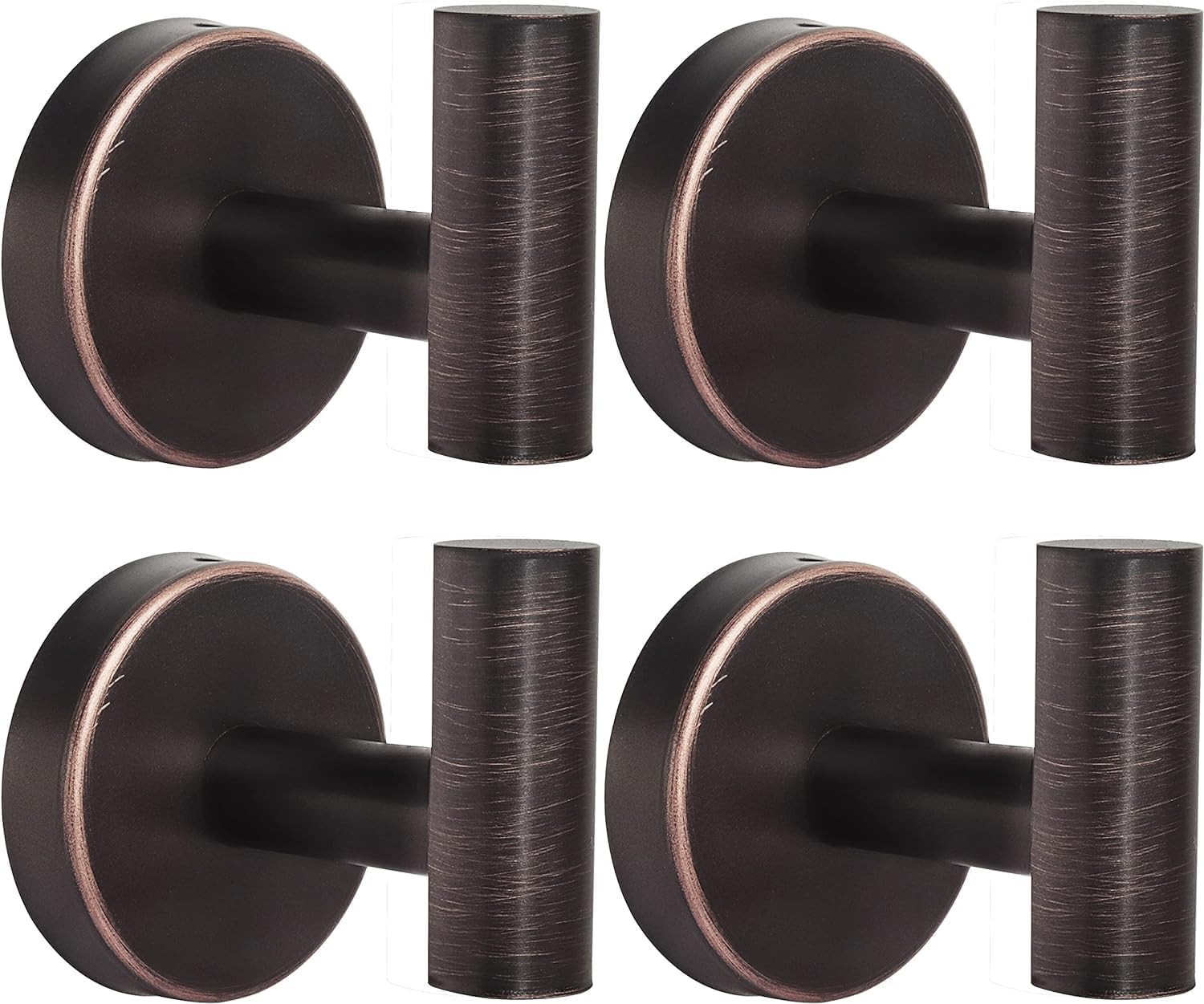 Towel Hooks for Bathroom,4 Packs Wall Mount Towel Holder,Black Matte Wall Robe H...