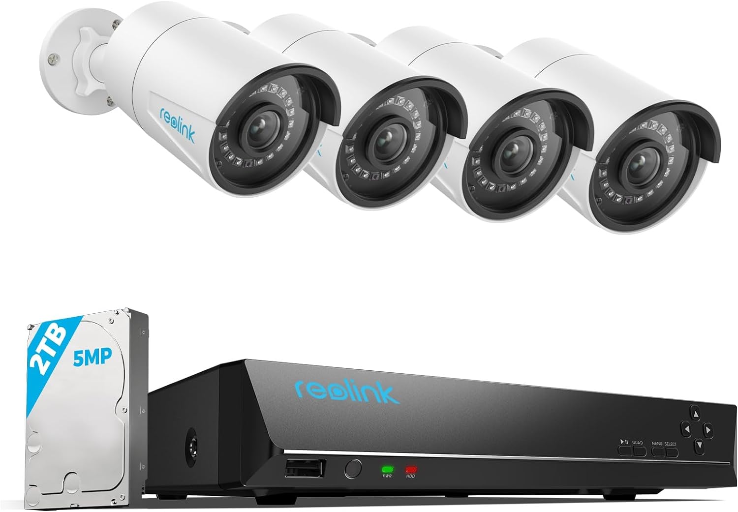 REOLINK 8CH 5MP Security Camera System, 4pcs Wired...