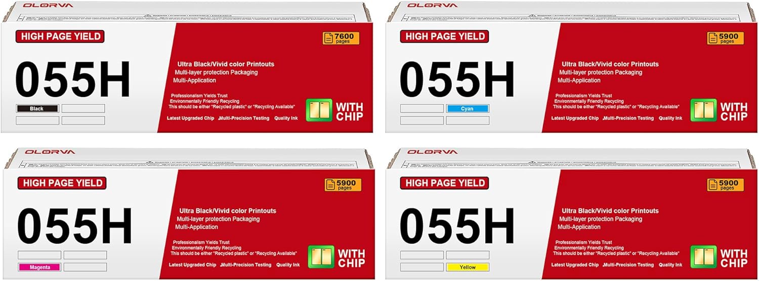 055 Toner Cartridge Set High Yield MF743Cdw| Replacement for Canon 055 toner car...