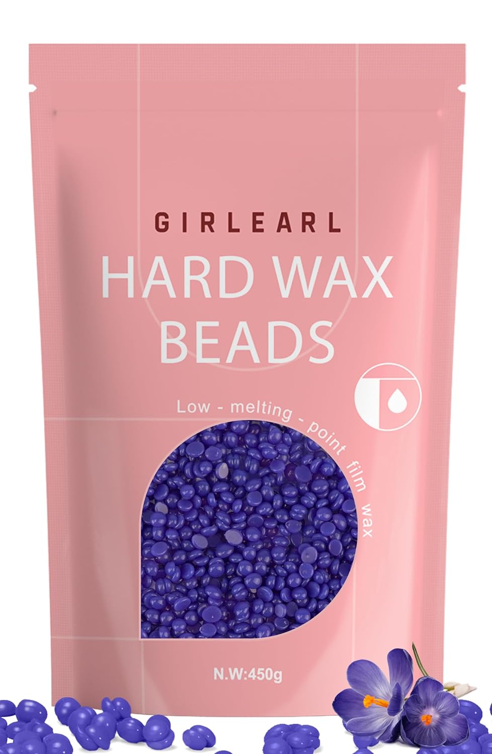 Hard Wax Beads, 1lb Wax Beans for Hair Removal, Hard Wax for Women Sensitive Ski...