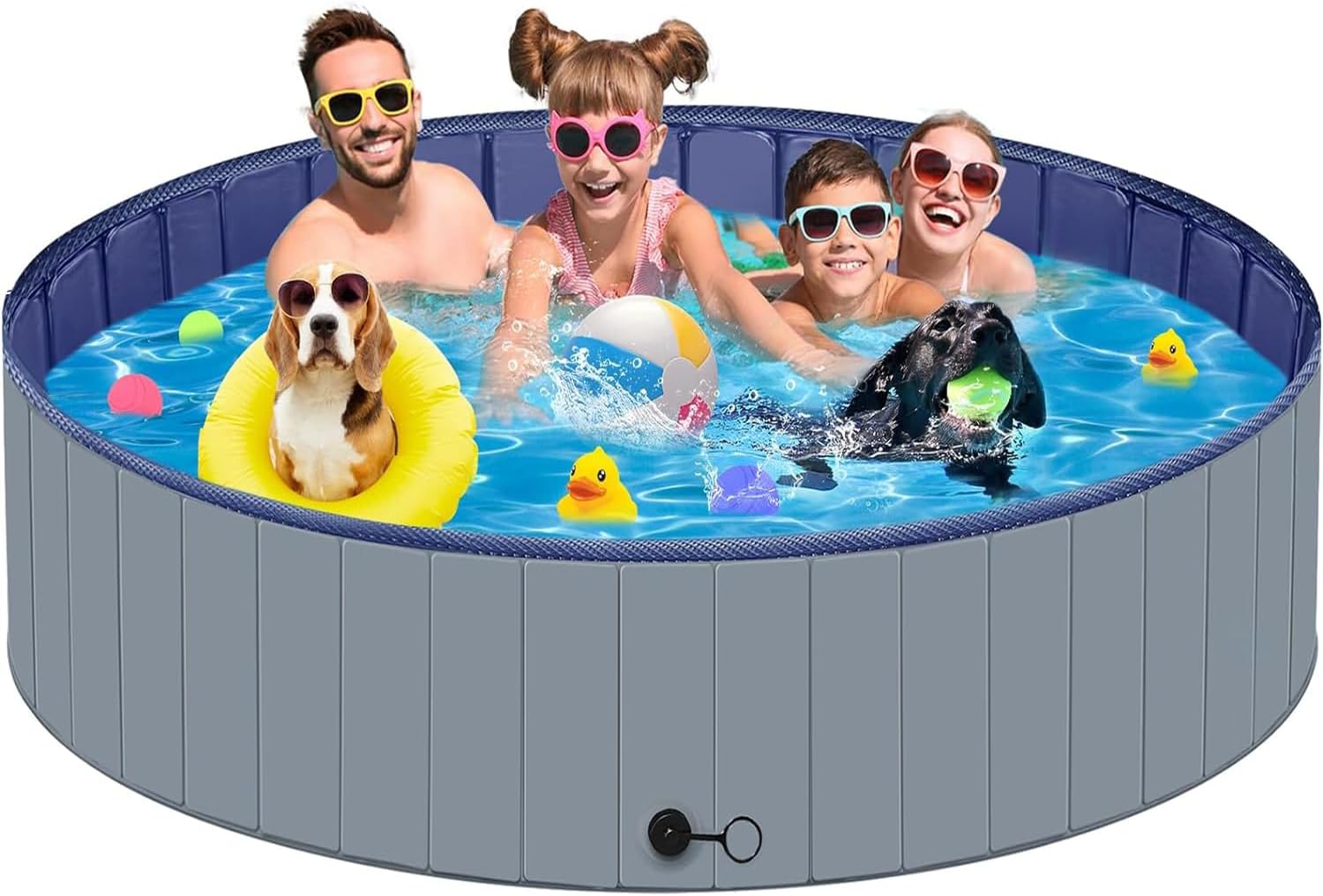 Dog Pool for Medium Dogs, Plastic Pool for Kids, Dog Tub for Medium Dogs, Dog Ba...