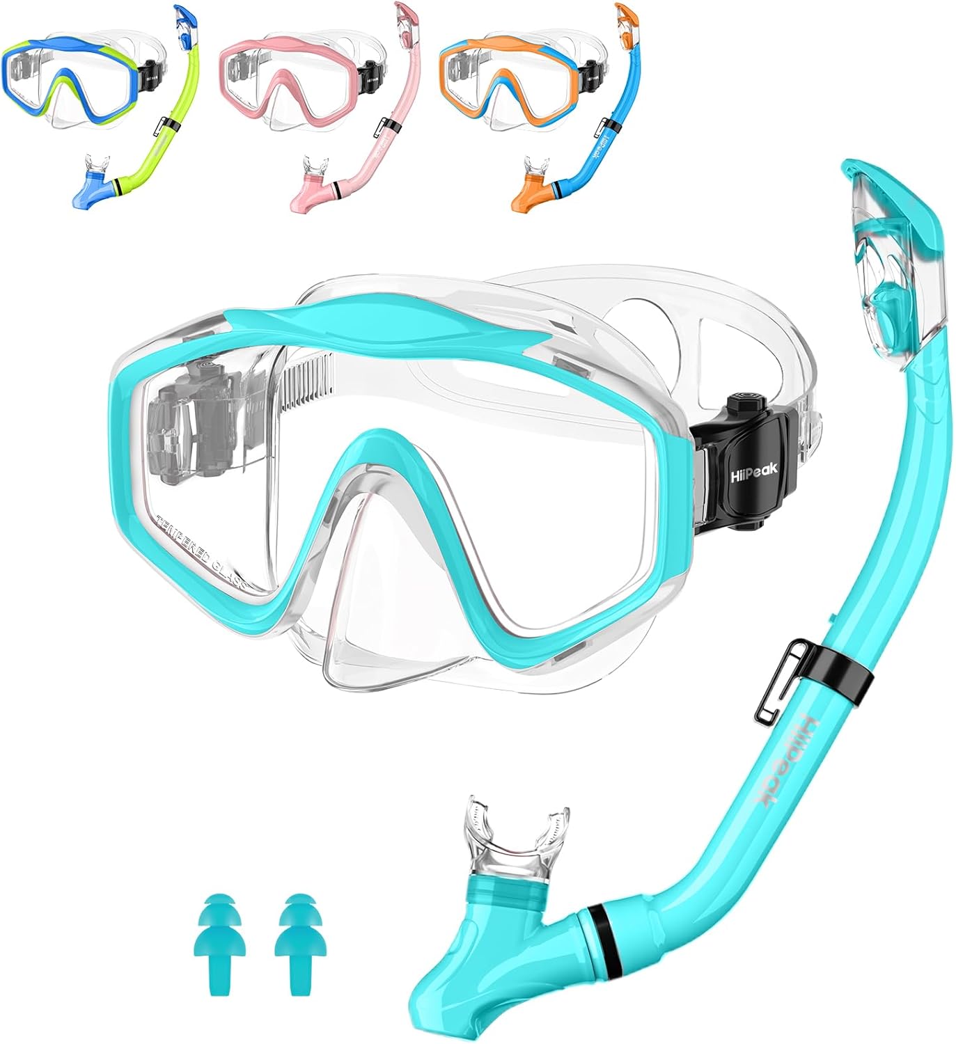 HiiPeak Kids Snorkel Set, Dry Top Snorkel Mask Snorkelling Package, Snorkelling...