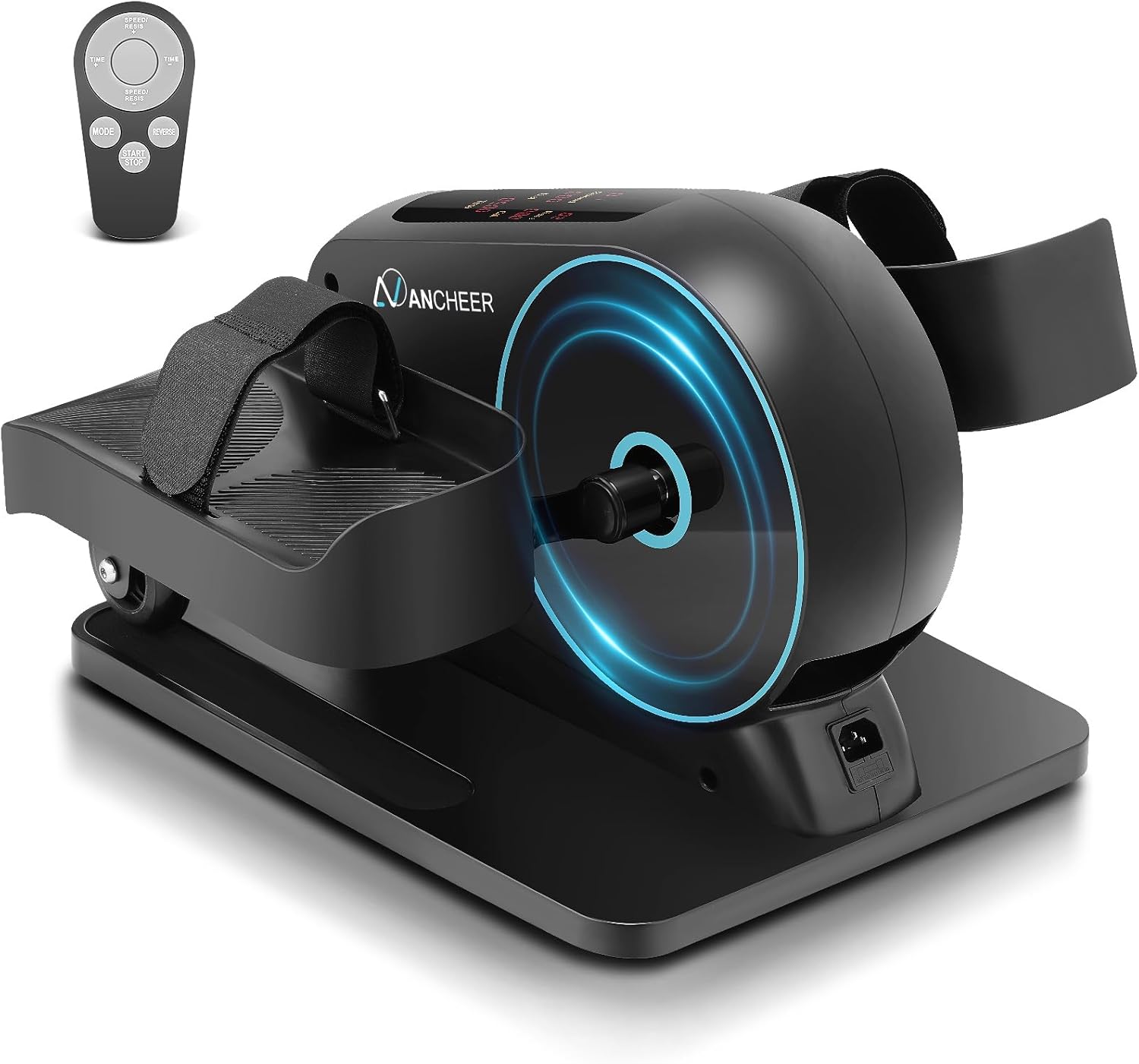 ANCHEER Under Desk Elliptical Machine, Resistance/Speed Dual Mode Ellipse Leg Ex...