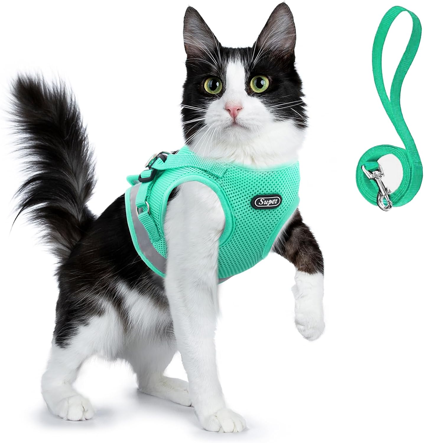 Supet Cat Harness and Leash Set for Walking Cat and Small Dog Harness Soft Mesh...