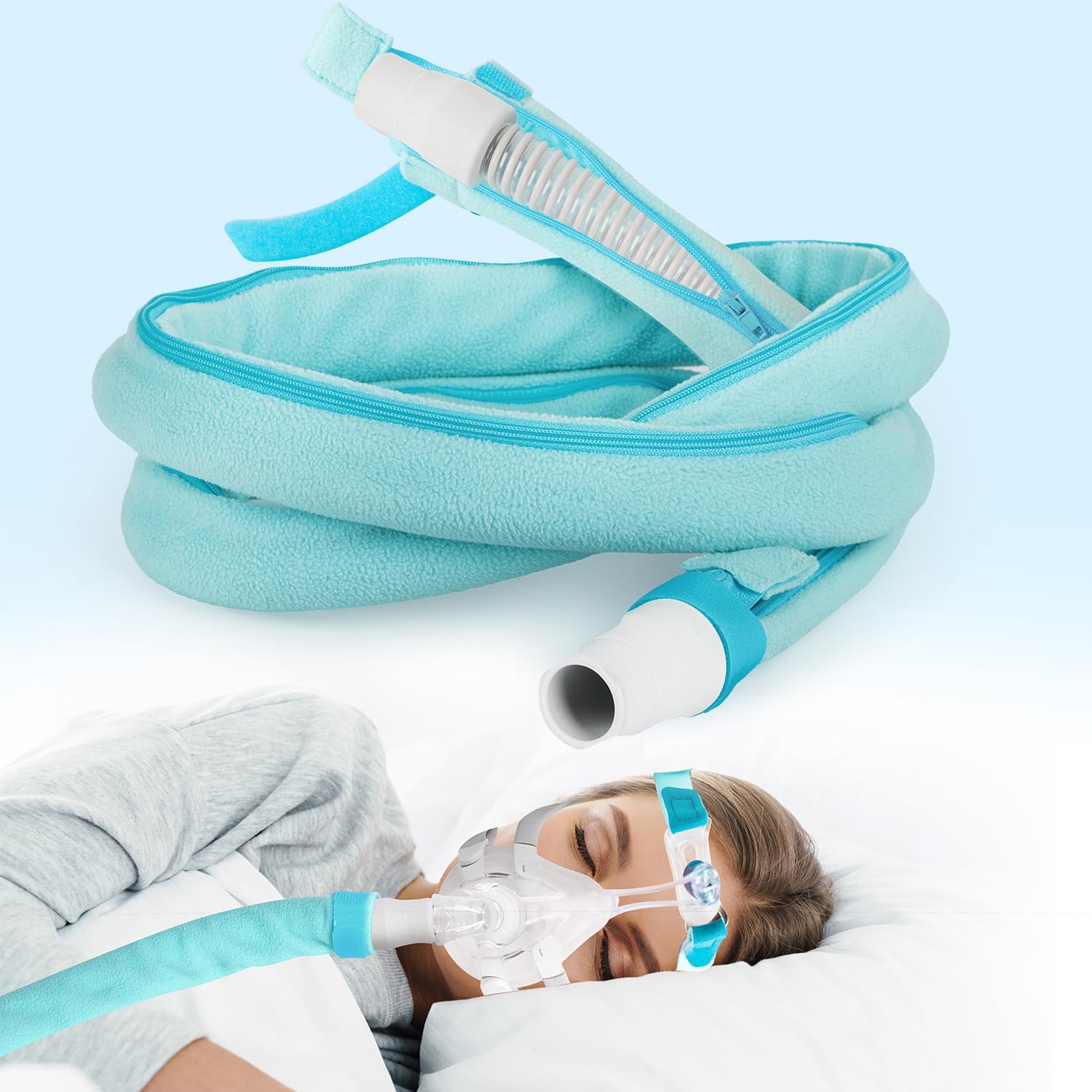 IKSTAR CPAP Hose Cover 6ft [Upgrade]- Full Zippered Insulator Wrap Prevent Raino...