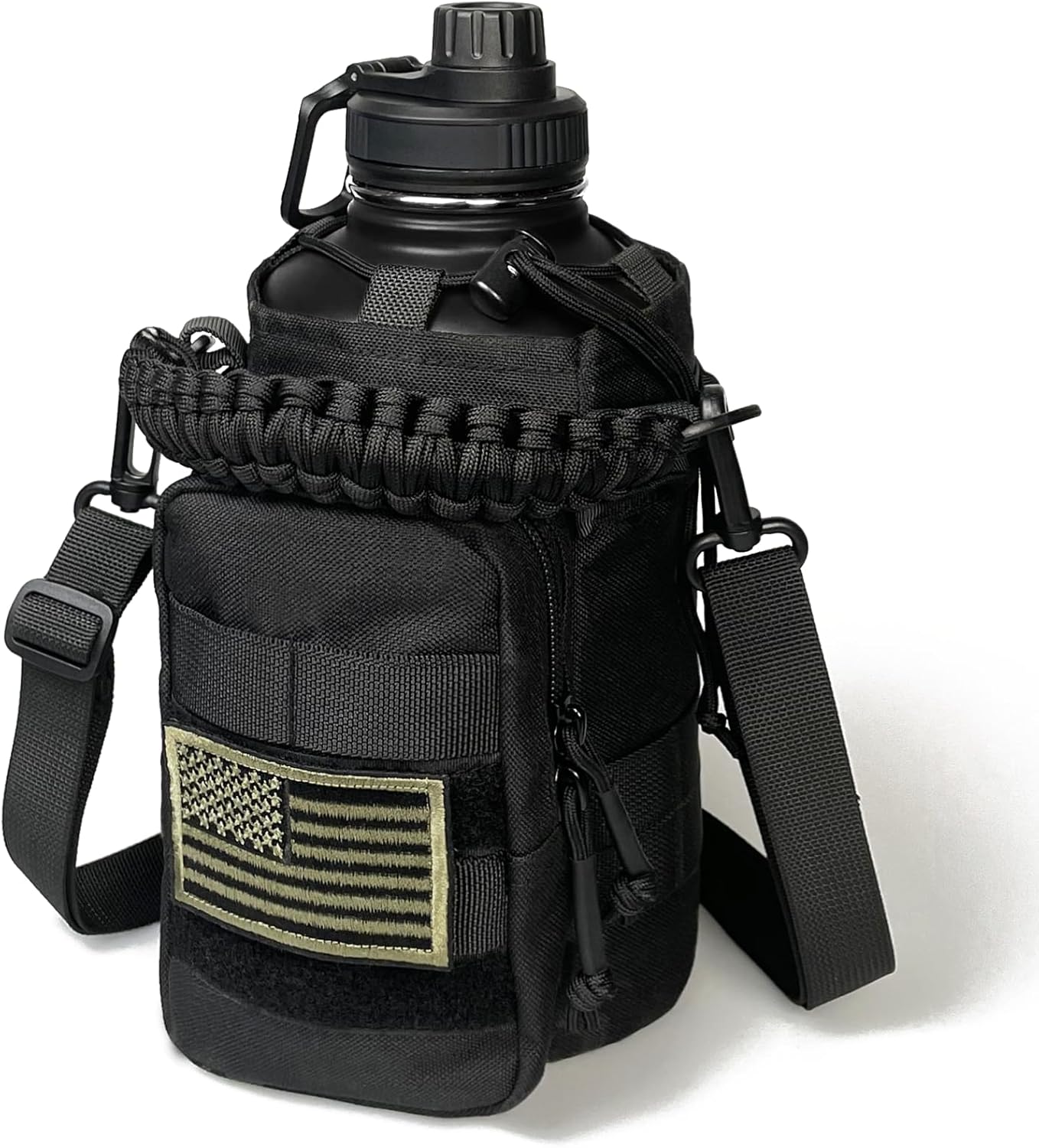 64 Oz Water Bottle with Sleeve - Half Gallon Big Insulated Water Jug with Strap...