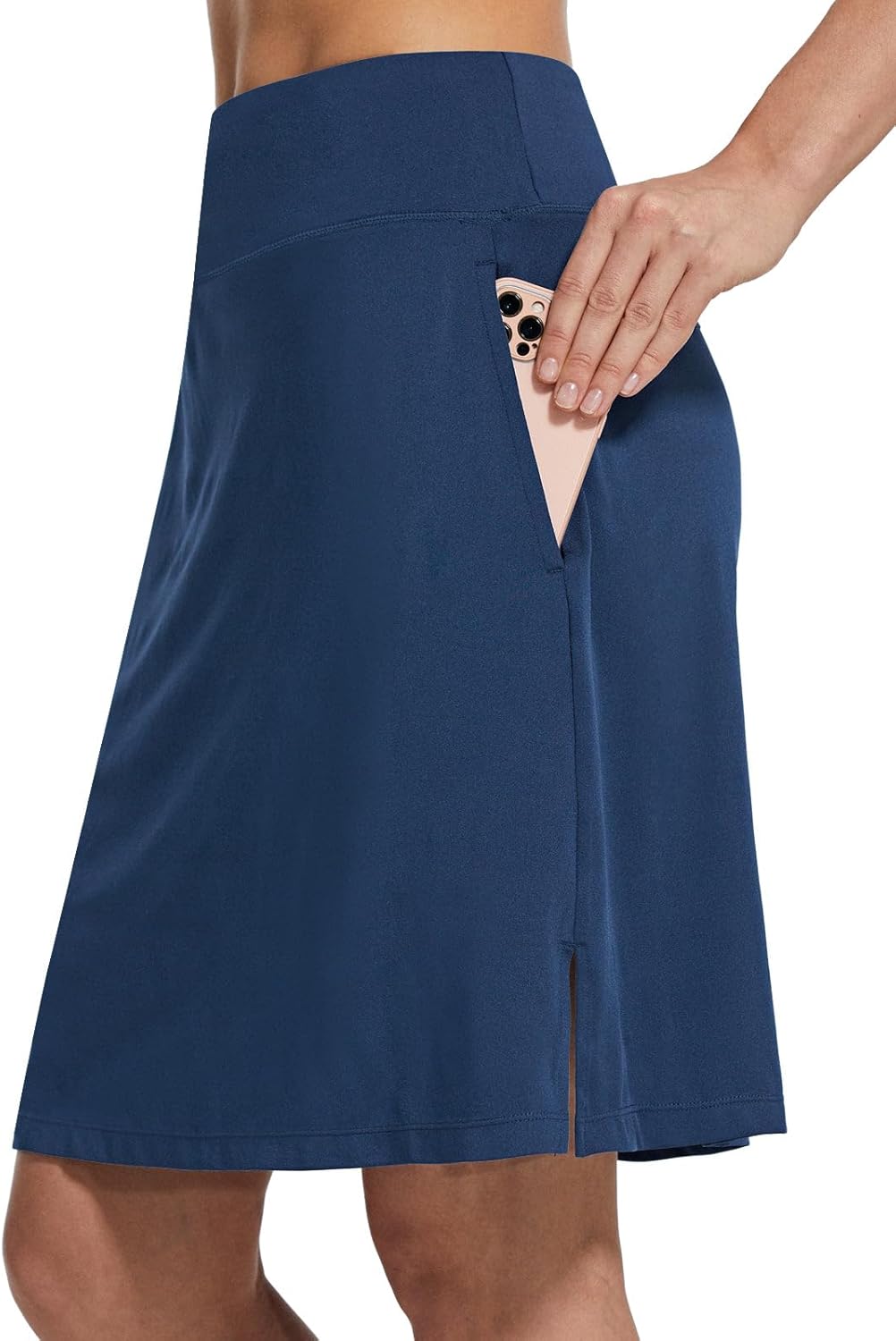 BALEAF Women's 20" Golf Skirts Knee Length Skorts Athletic Modest Long Acitive C...