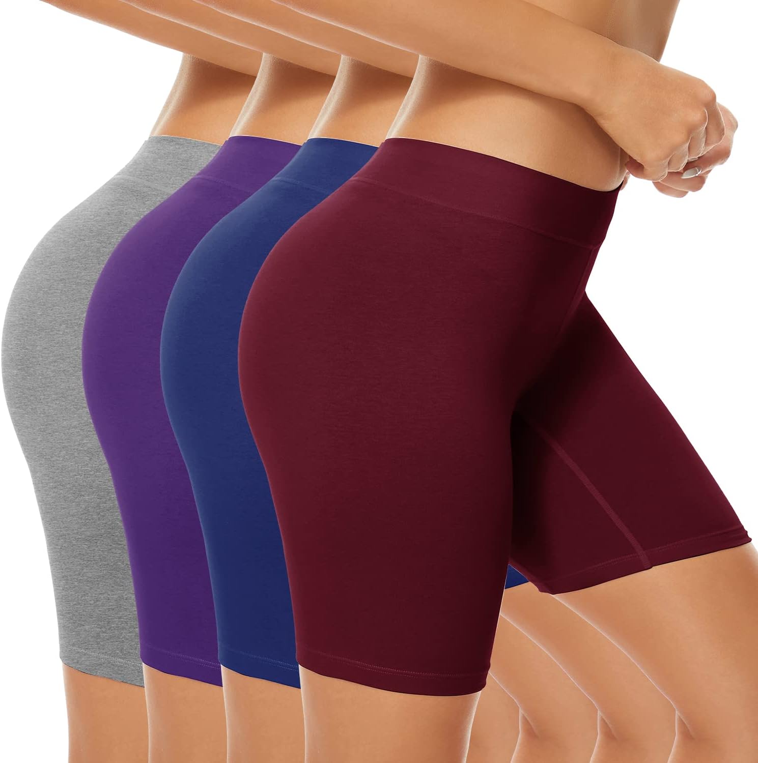 POKARLA 4 Pack Women's Cotton Underwear Boxer Shor...