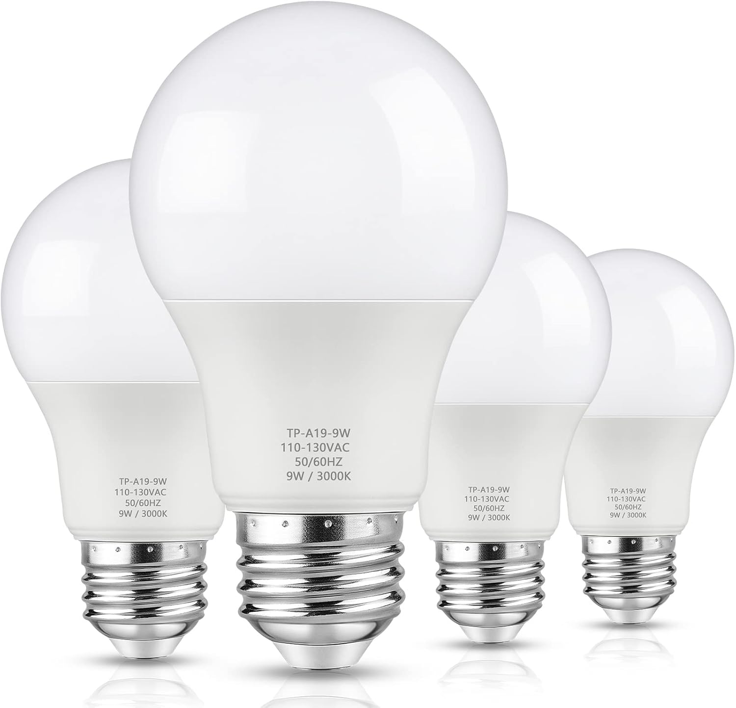 A19 LED Light Bulbs, 60 Watt Equivalent LED Bulbs, Soft White 3000K, 850LM, E26...