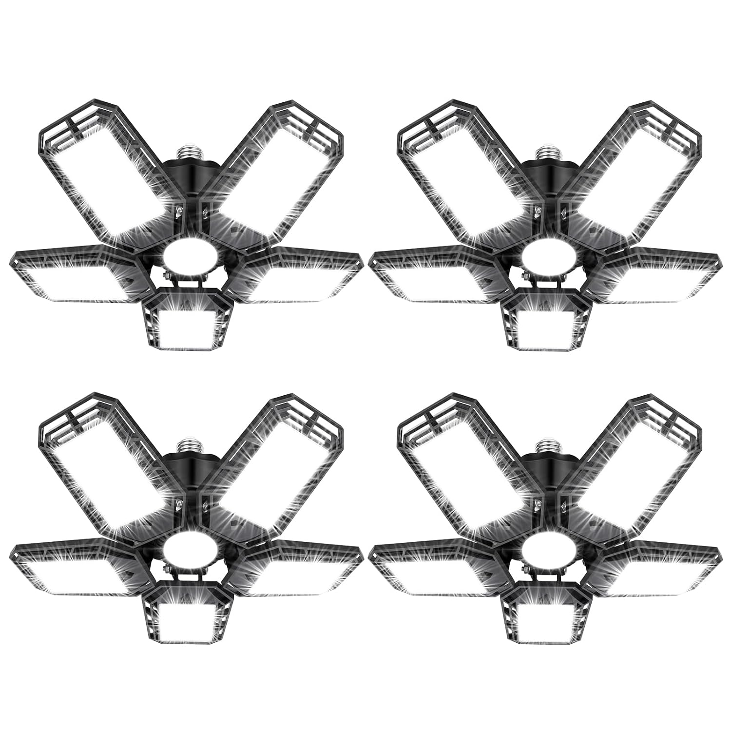LED Garage Lights 4 Pack,Ceiling LED Shop Light 160W 16000LM 6500K Screw in Led...