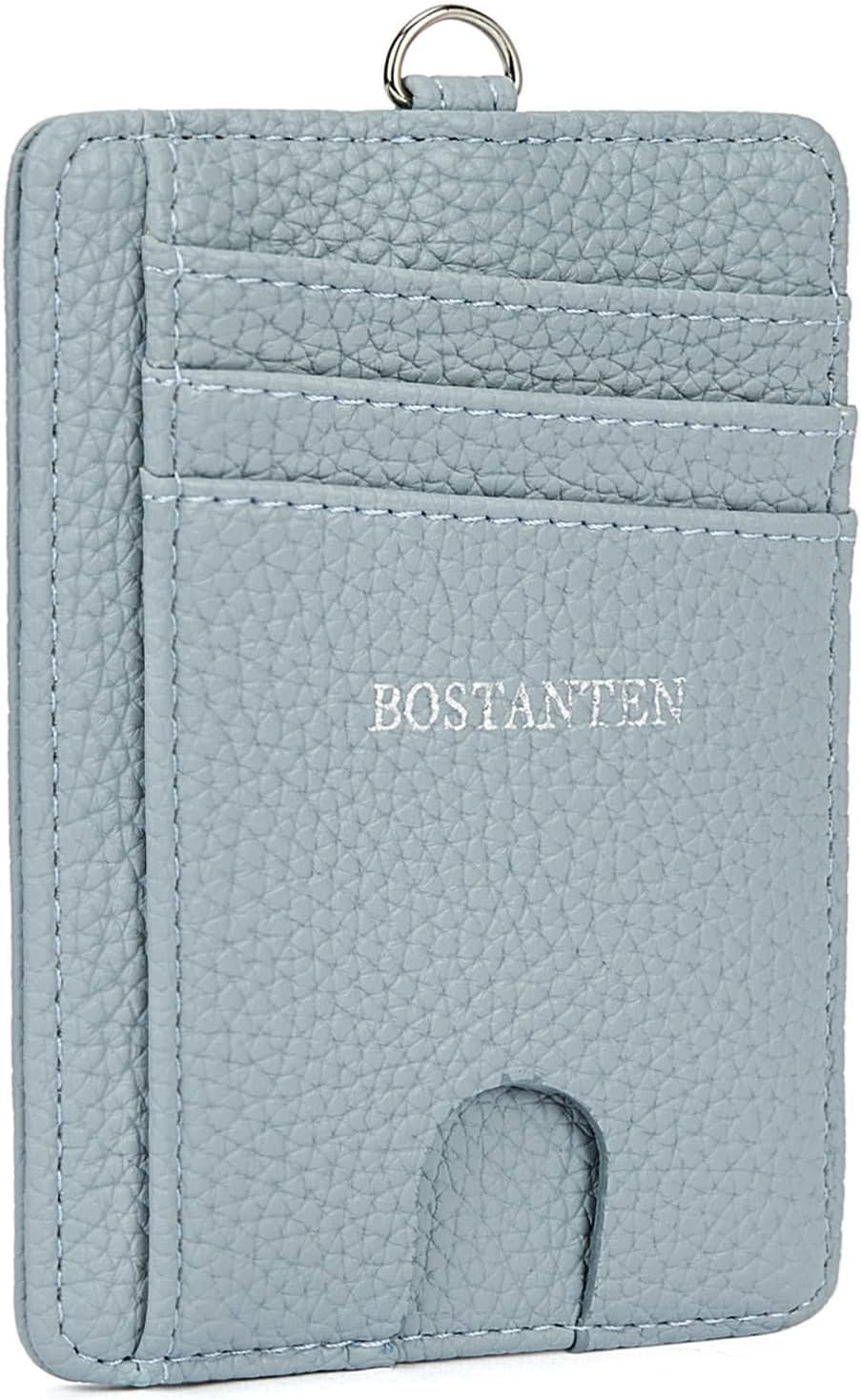 BOSTANTEN Slim Wallet Women with Leather Neck Lany...