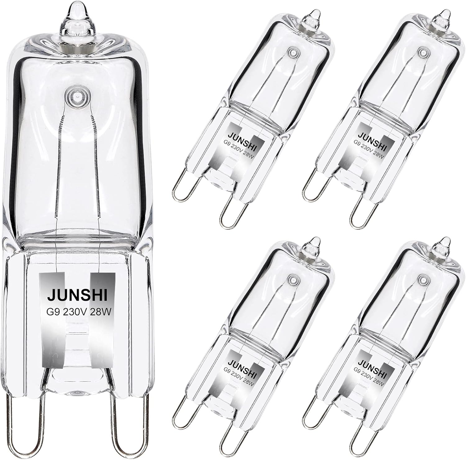 Best JUNSHI 5-PACK G9 Halogen Bulbs, Special Light Bulbs 28W 230V, High-Quality...