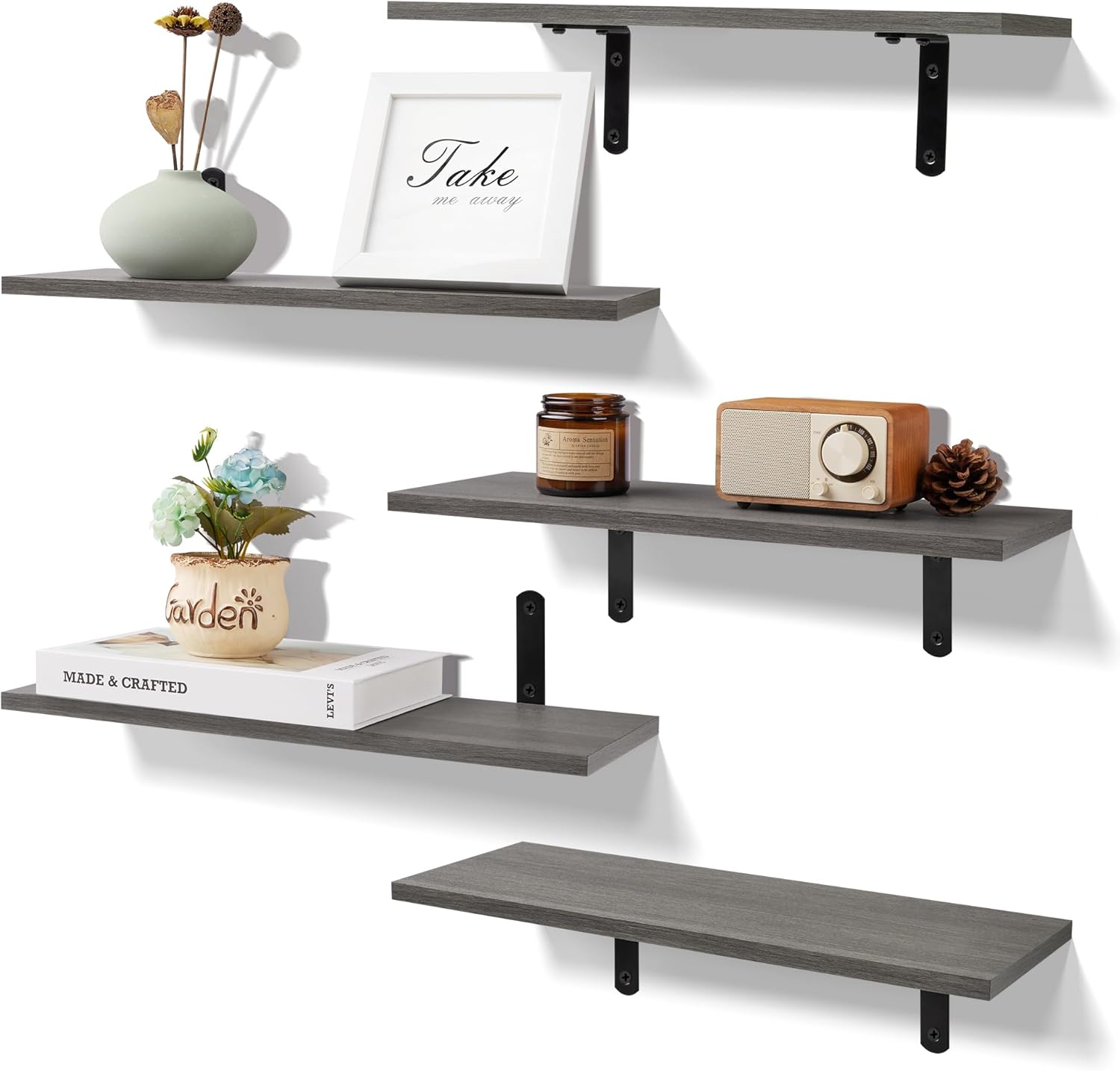 upsimples Floating Shelves for Wall Decor Storage,...
