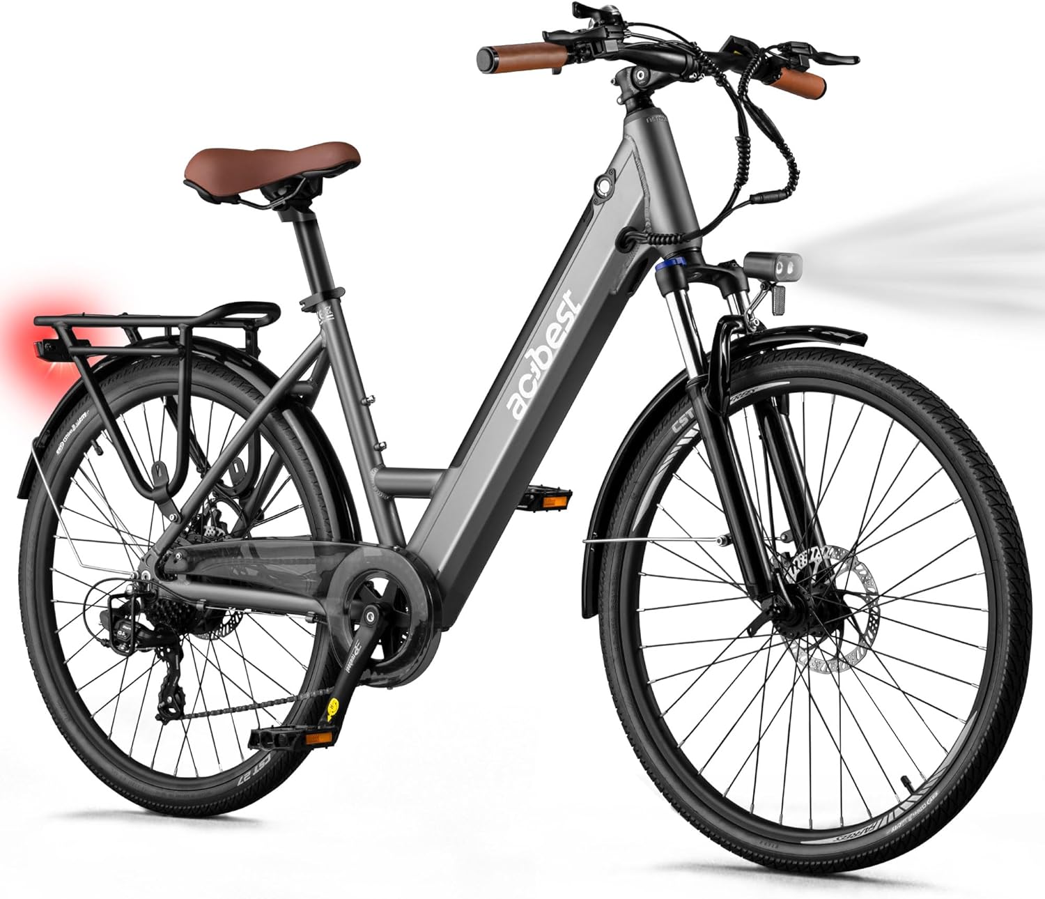 Core Electric Bike for Adults - 468Wh Removable Battery, 26 inch Step Thru Elect...