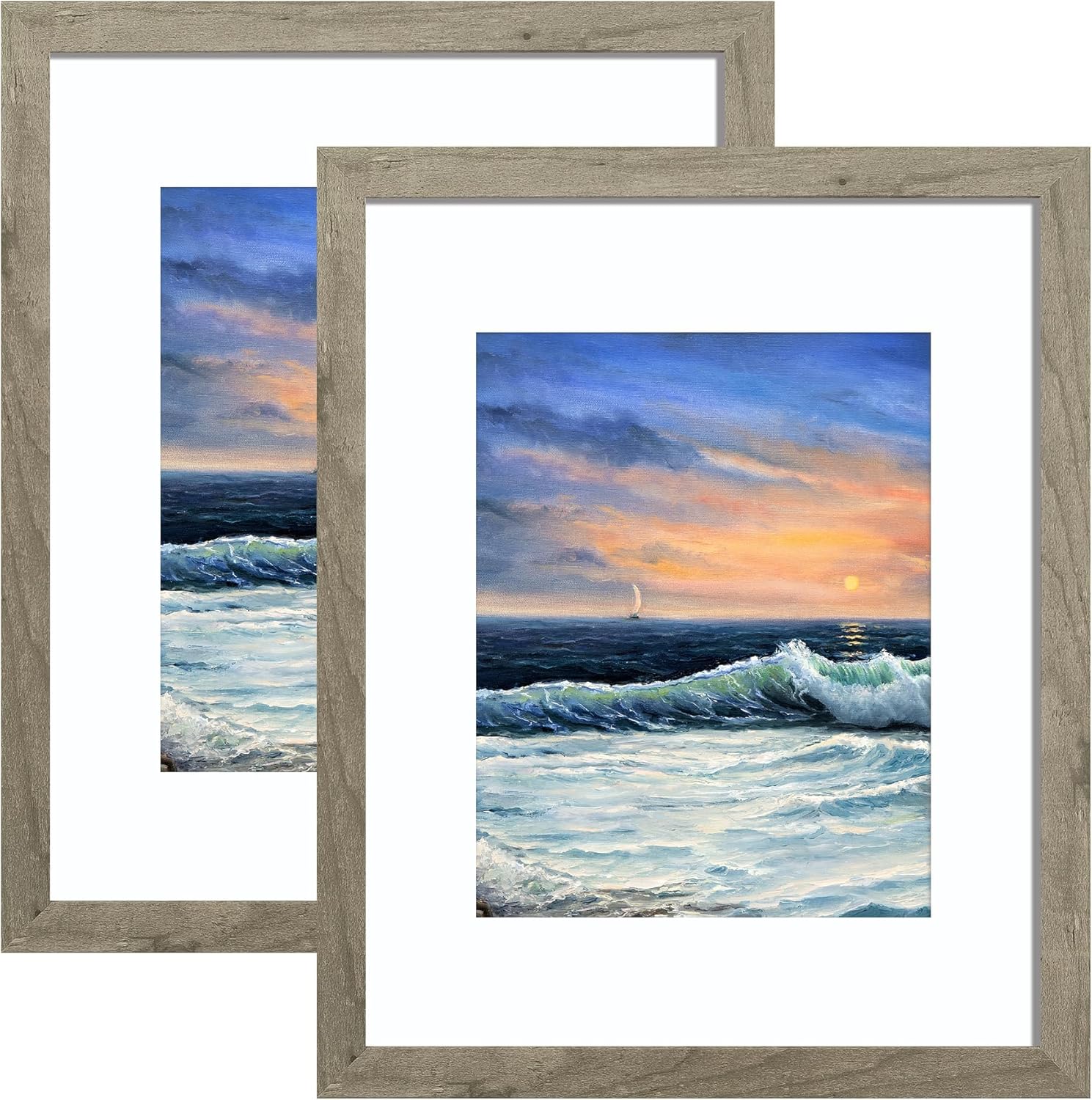 LUCKYLIFE 16x20 Frames, 16x20 Picture Frame for Wall, Display Pictures 11x14 wit...