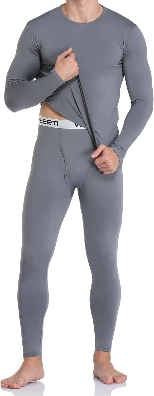 WEERTI Thermal Underwear for Men Long Johns Mens with Fleece Lined, Base Layer M...
