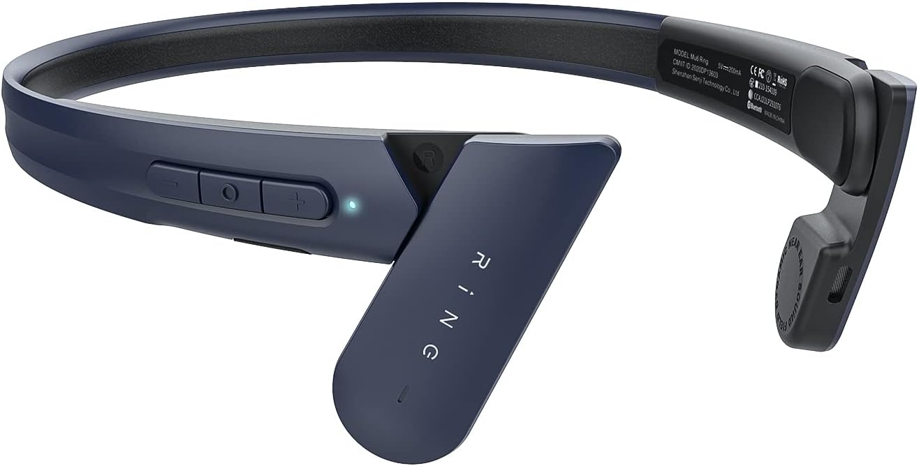 Mu6 Open-Ear Headphones Air Conduction Wireless Bl...