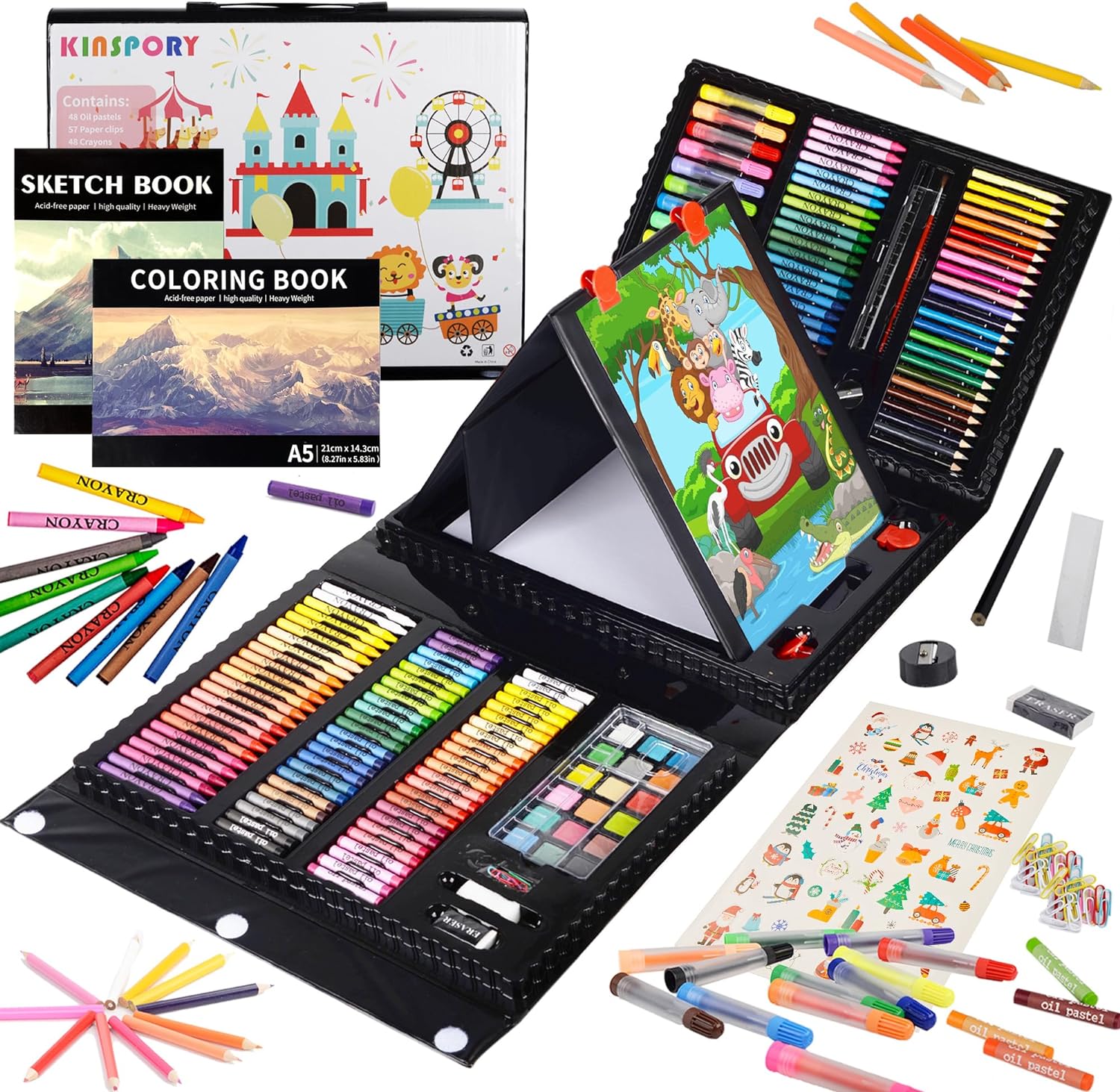 KINSPORY Art Set for Kids, 228 PCS Art Kits For Kids, Deluxe Painting Art Set, C...