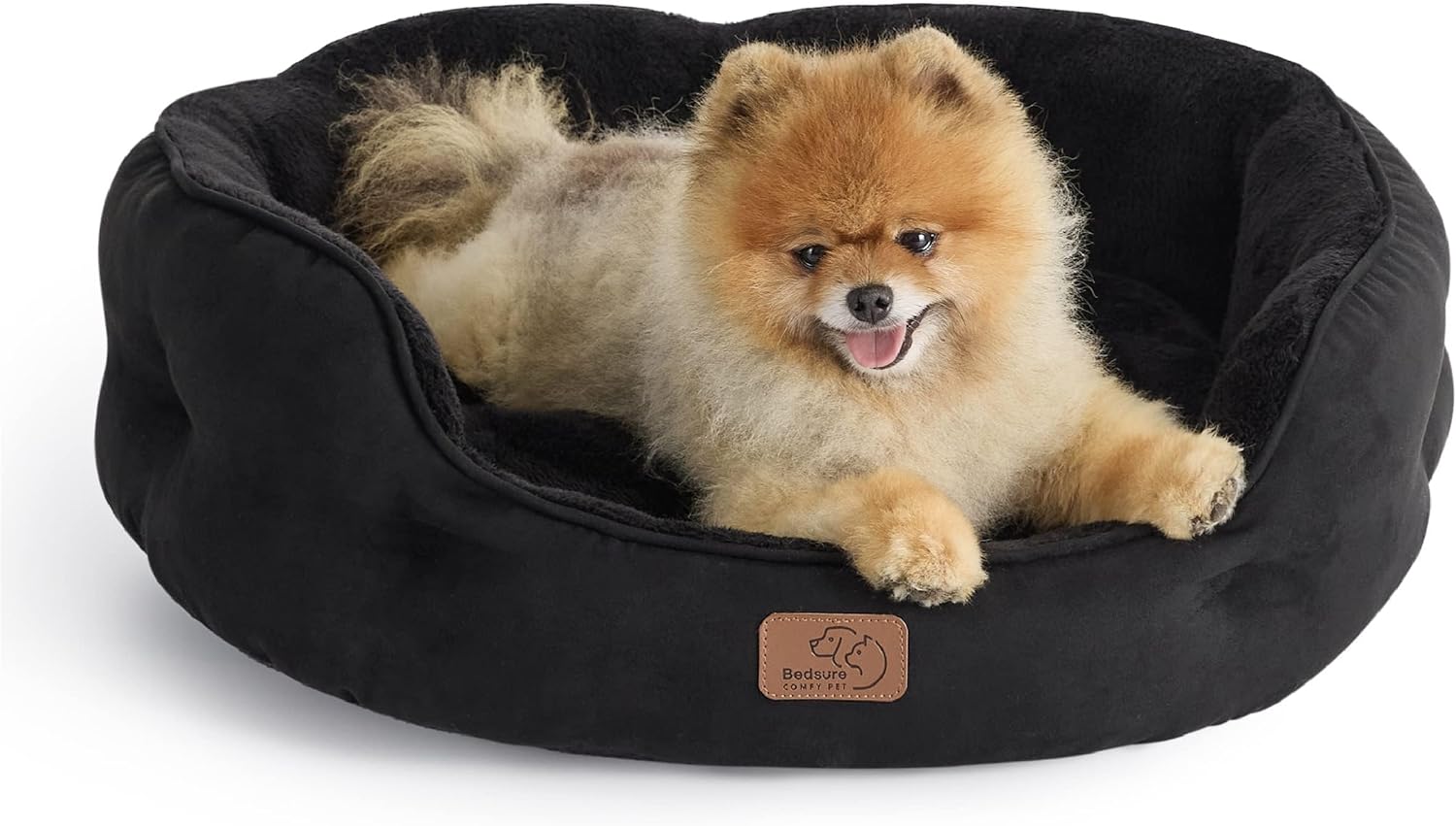 Bedsure Dog Beds for Small Dogs - Round Cat Beds for Indoor Cats, Washable Pet B...