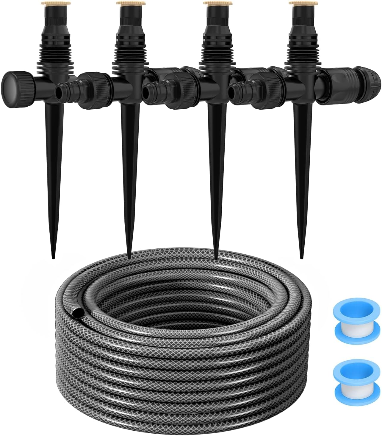 LADER Garden Above Ground Sprinkler System Kit for Lawn, 360° Adjustable Irrigat...