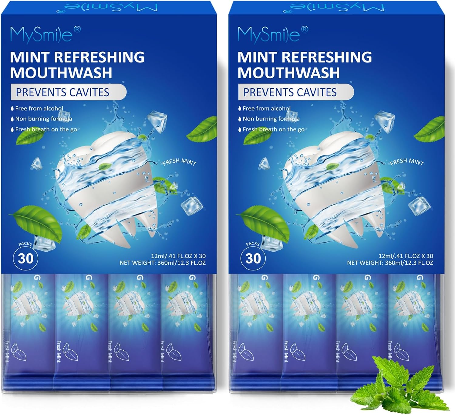 MySmile Mouthwash Alcohol Free, Mouth Wash for Adults, Travel Mouthwash Helps Ki...