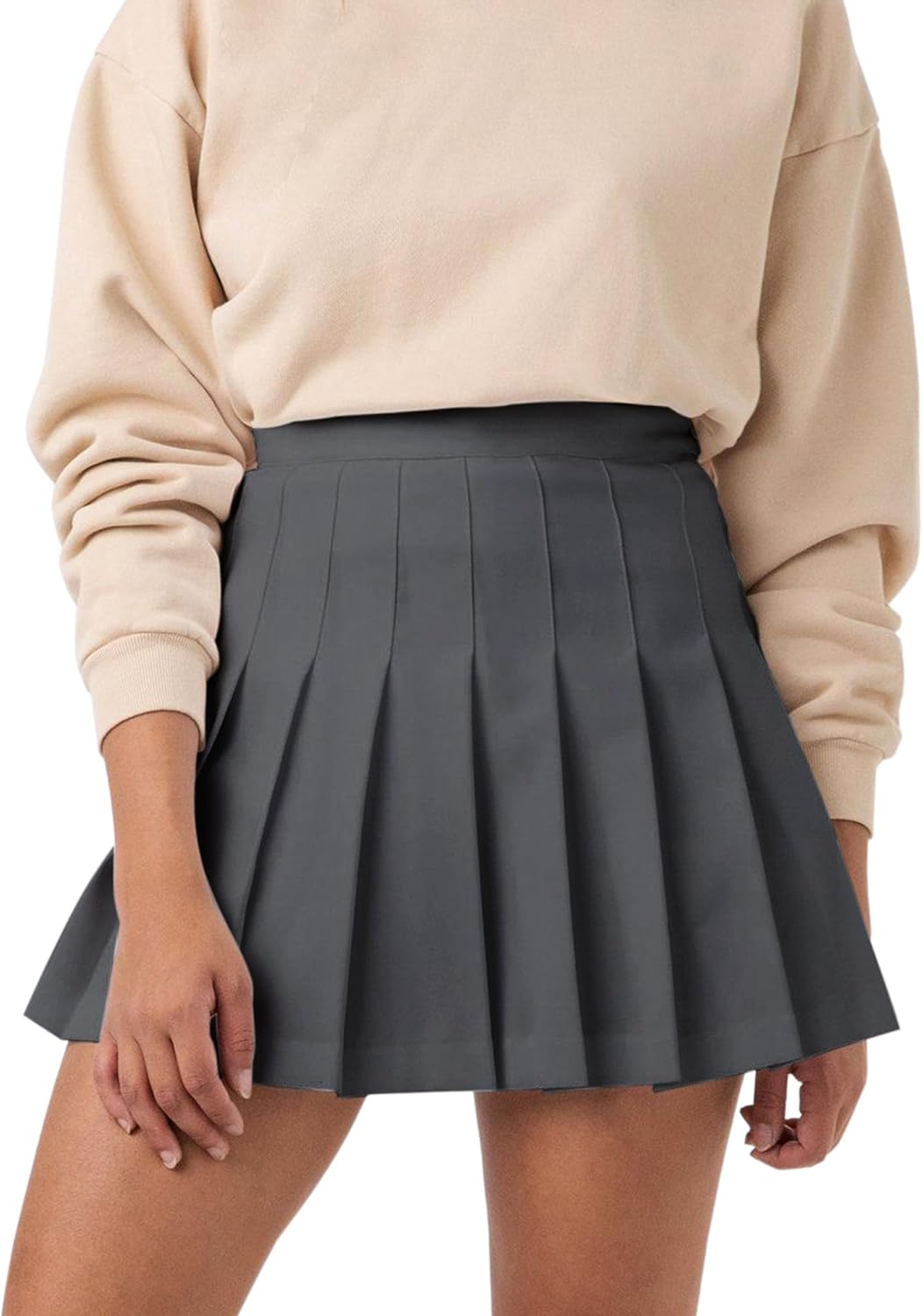 SCKTOO Womens Girl High Waisted Pleated Tennis Skirt School A-Line Skater Skirts...