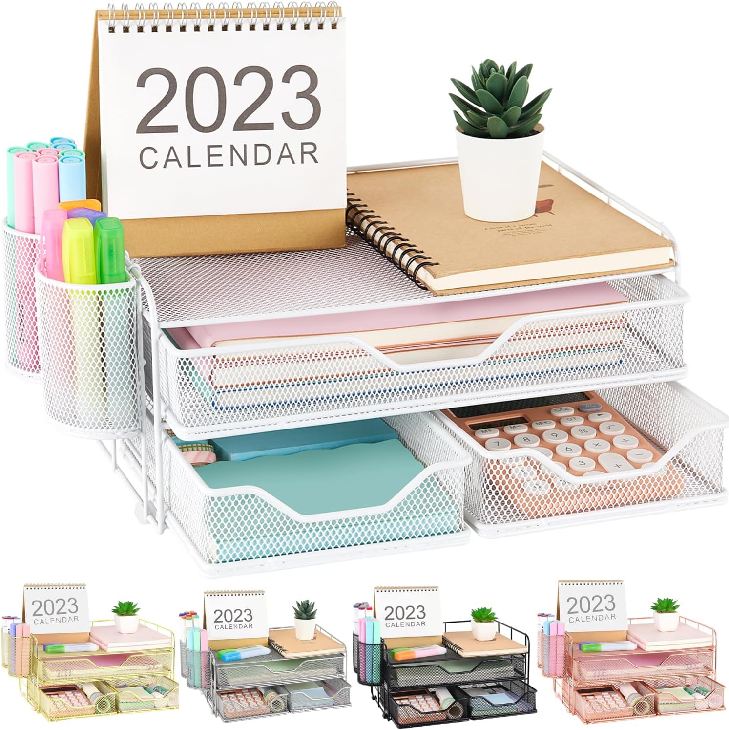 gianotter 3 Tier Desk Drawer Organizer, Office Desk Organizers and Accessories w...
