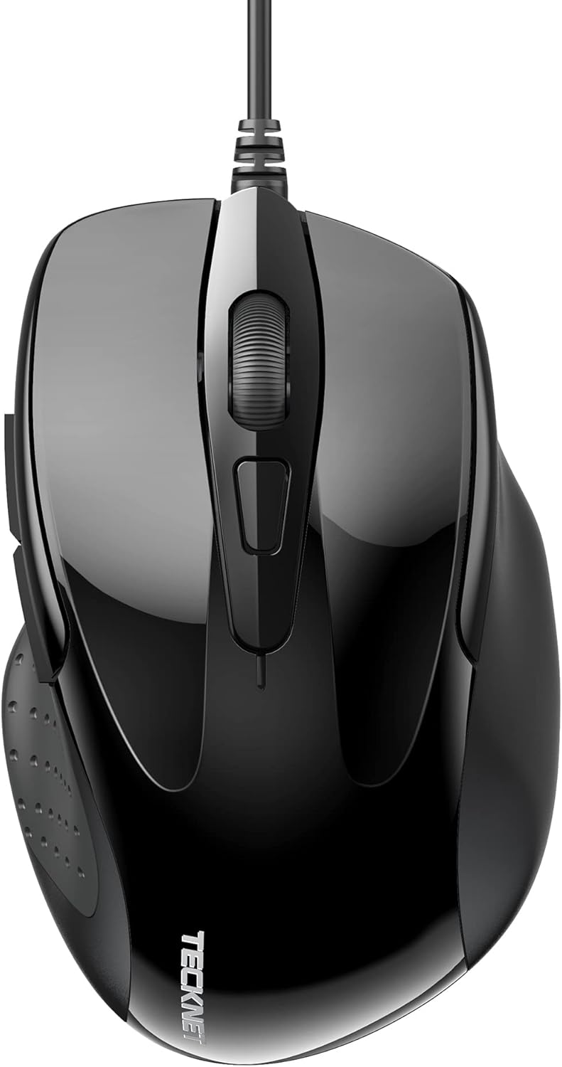 TECKNET USB Wired Mouse, 6400 DPI Mice 4 Adjustabl...