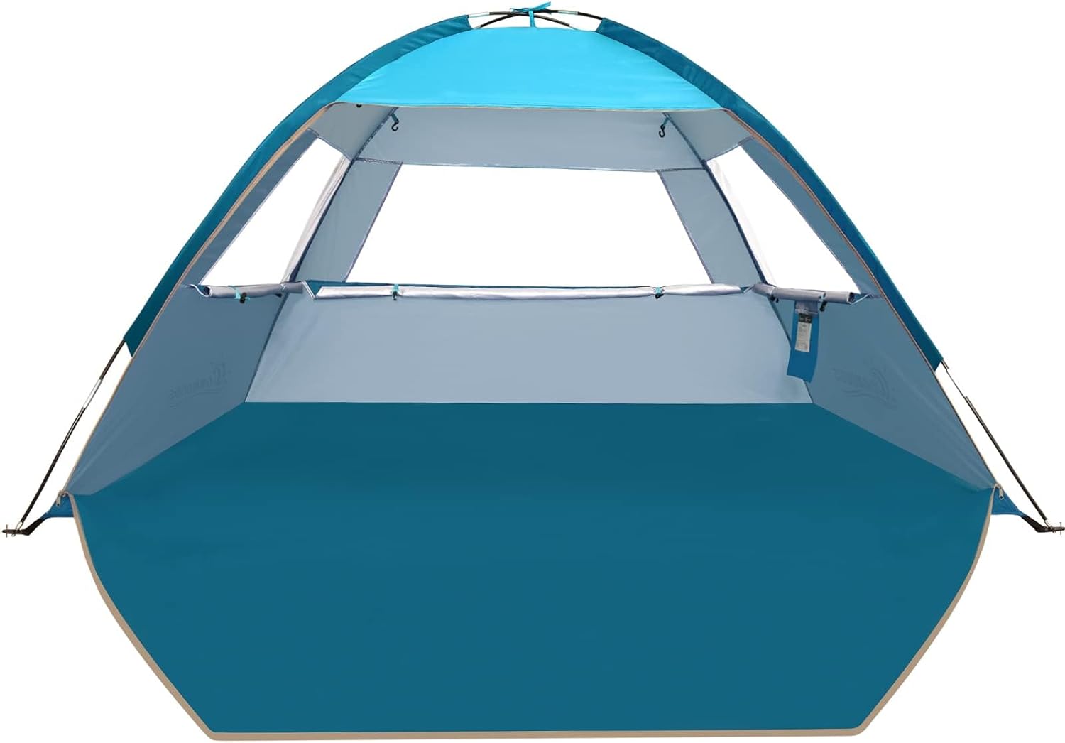 COMMOUDS Beach Tent for 3-4 Person, UPF 50+ Family Beach Shade Tent, Lightweight...