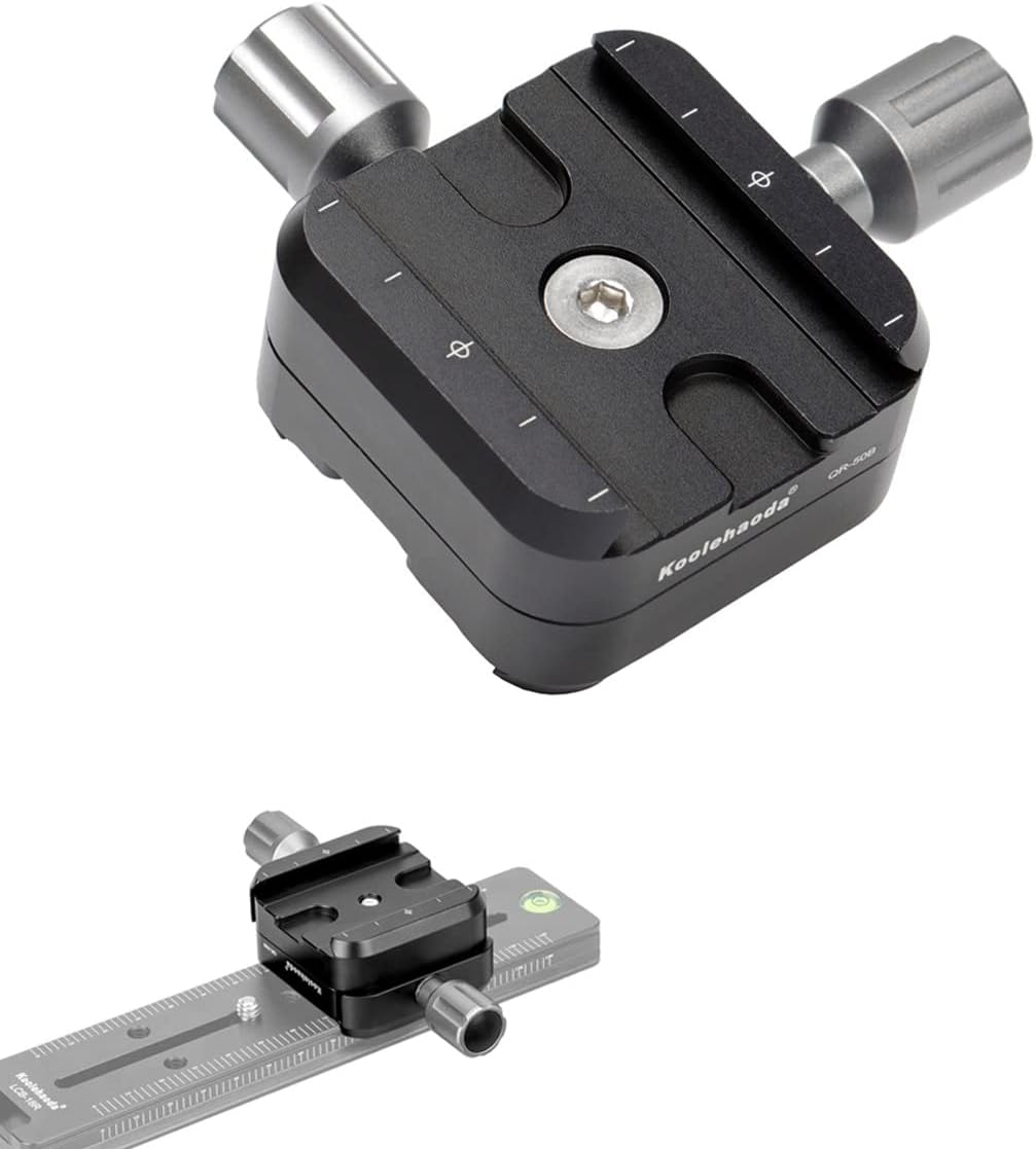 Best Koolehaoda QR-50B Quick Release Plate, Special Double Clamp Adapter Compati...