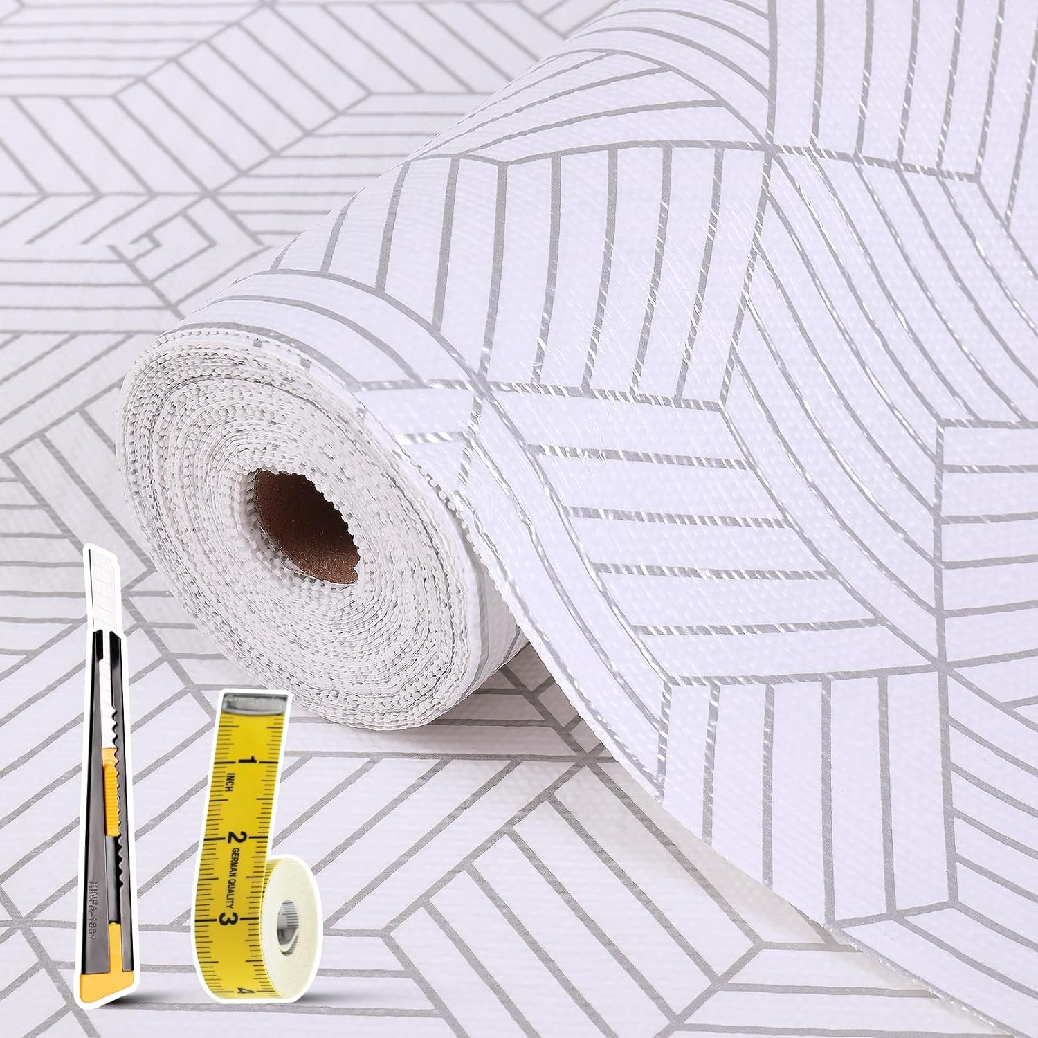 Shelf Liners for Kitchen Cabinets 12in x 30FT, Non Adhesive Cabinet Liner Strong...