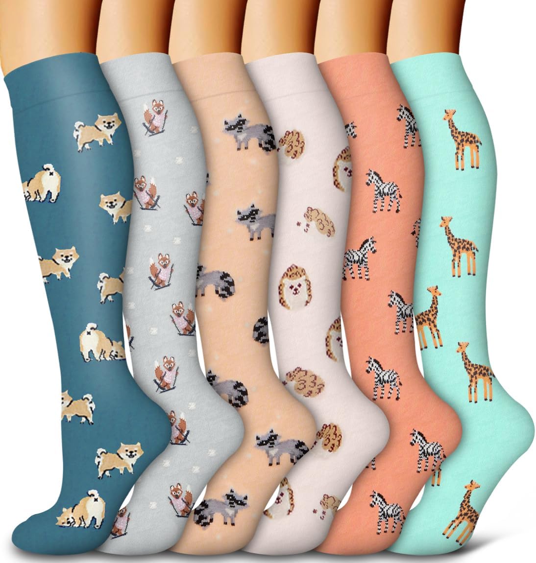 6 Pack Copper Compression Socks for Women and Men Circulation-Best Support for M...