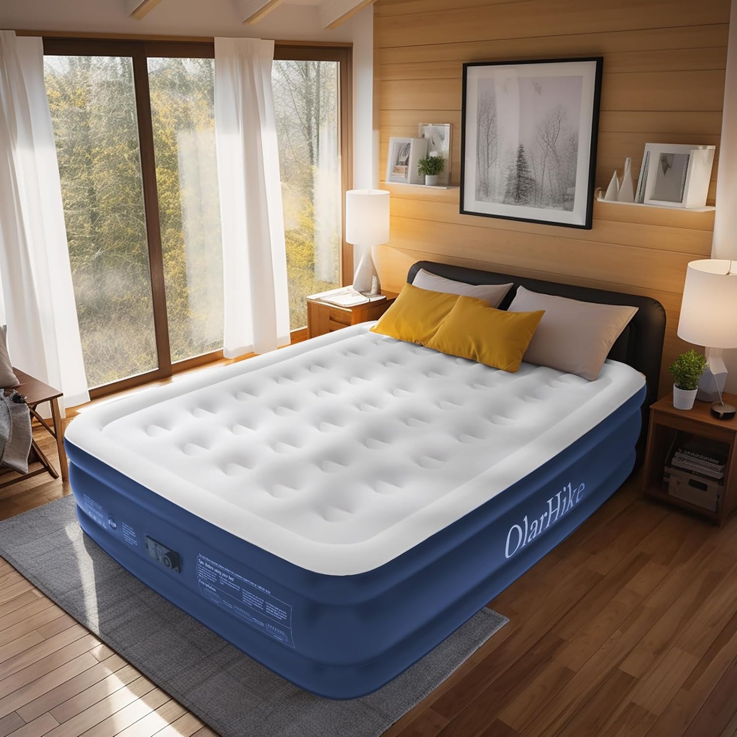 OlarHike King Inflatable Air Mattress, Air Bed wit...