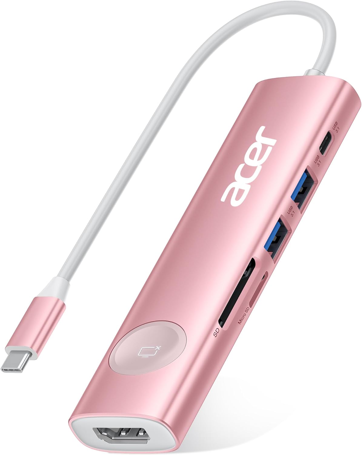 Acer 4K@60Hz USB C Hub, 7 in 1 USB C to HDMI Splitter with USB-A 3.1 & Type-C Da...