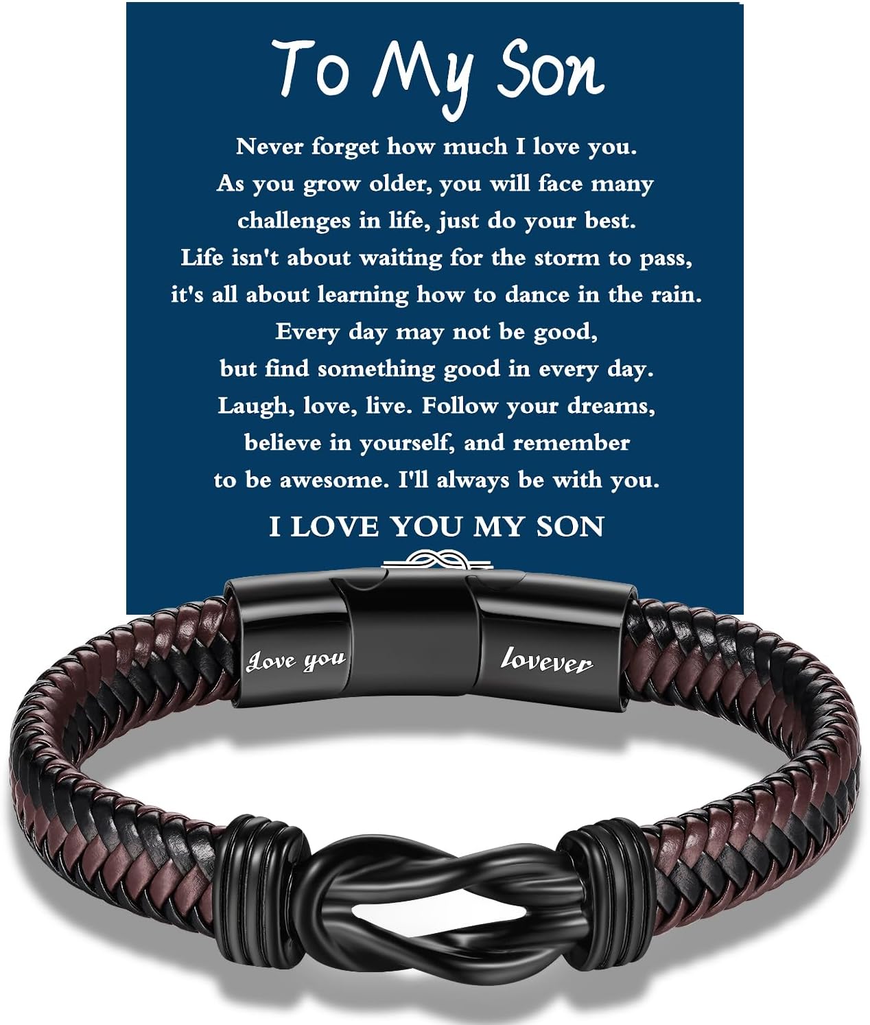 Rajputana Leather Bracelet With Inspirational Card Braided Leather Bracelets for...