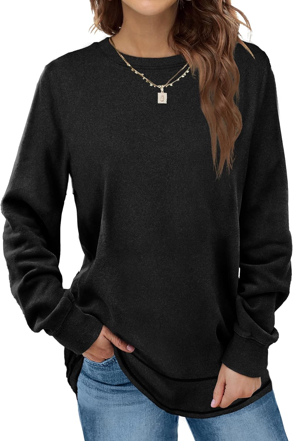 Dofaoo Sweatshirts for Women Crewneck Long Sleeve Shirts Tunic Tops for Leggings...