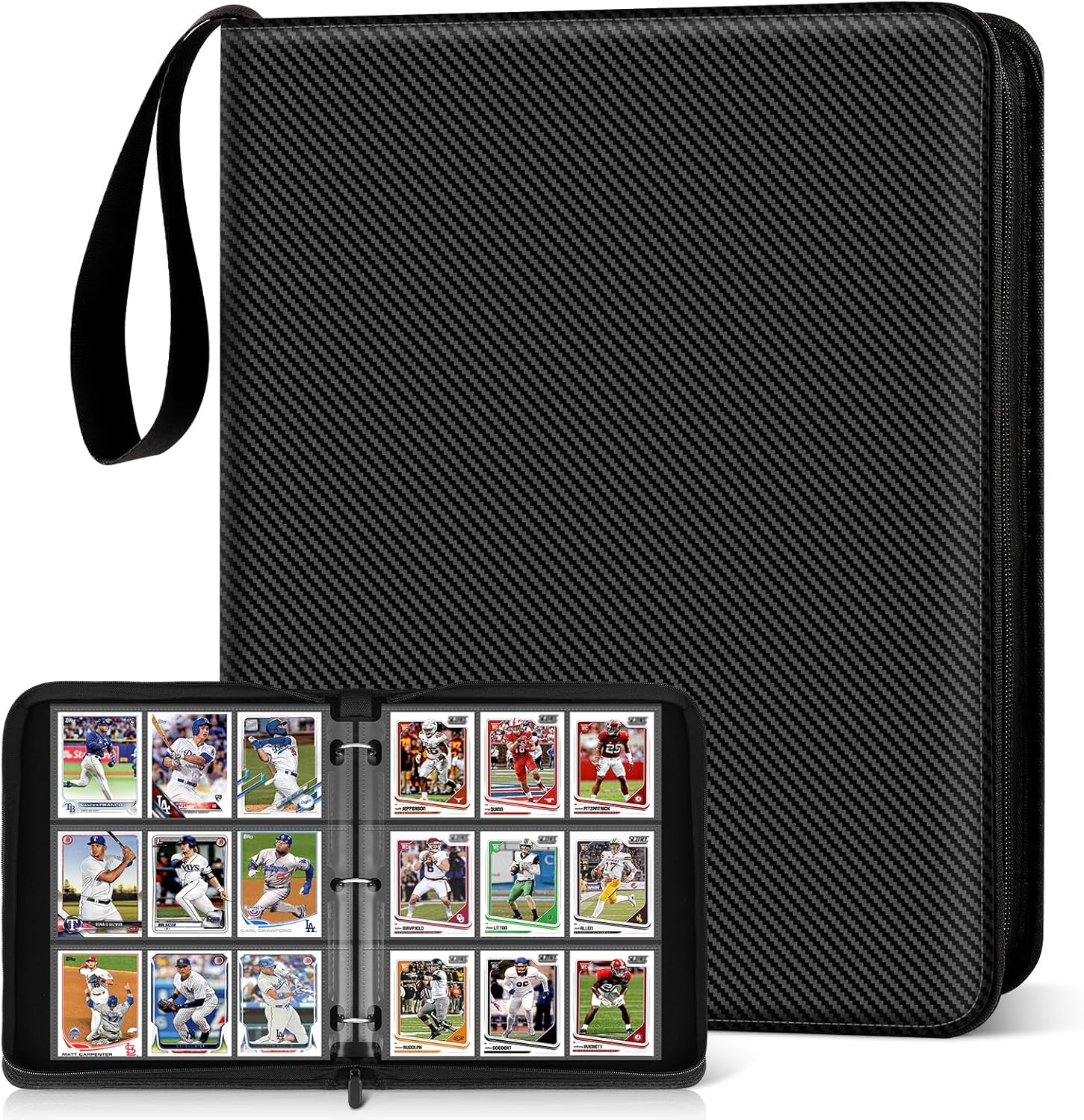 Mlikero Trading Card Binder, 9 Pocket Card Binder with Sleeves 720 Double Sided...