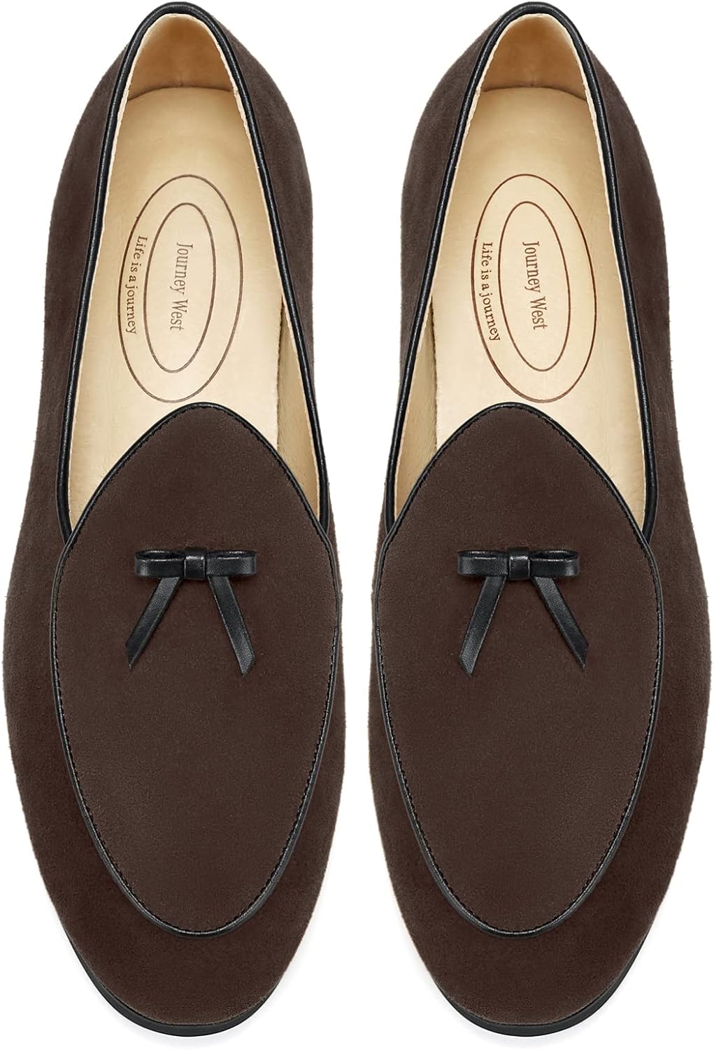 Journey West Men's Vintage Loafers for Men Belgian Loafers Slip-on Loafer Penny...