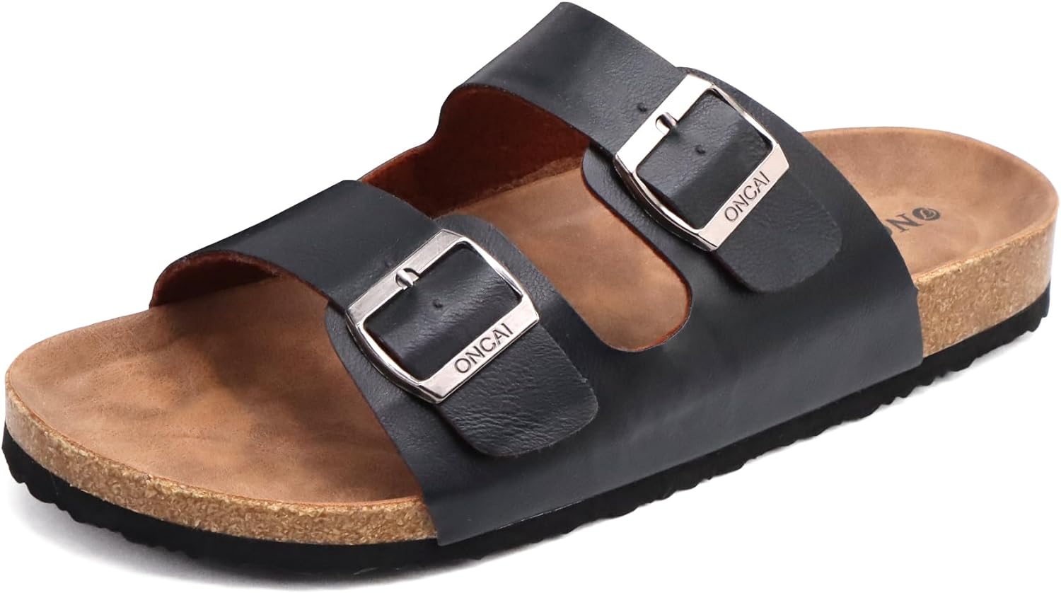 ONCAI Mens Slide Sandal Summer Beach Indoor and Outdoor Anti-skidding Flat Cork...