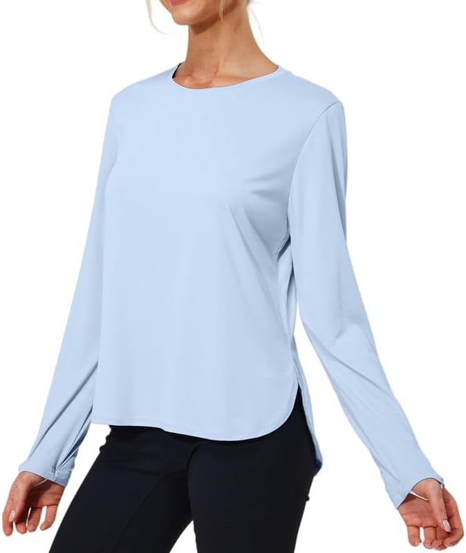 Women's Sun Protection Shirts UV SPF UPF 50+ Long Sleeve Rash Guard Hiking Runni...
