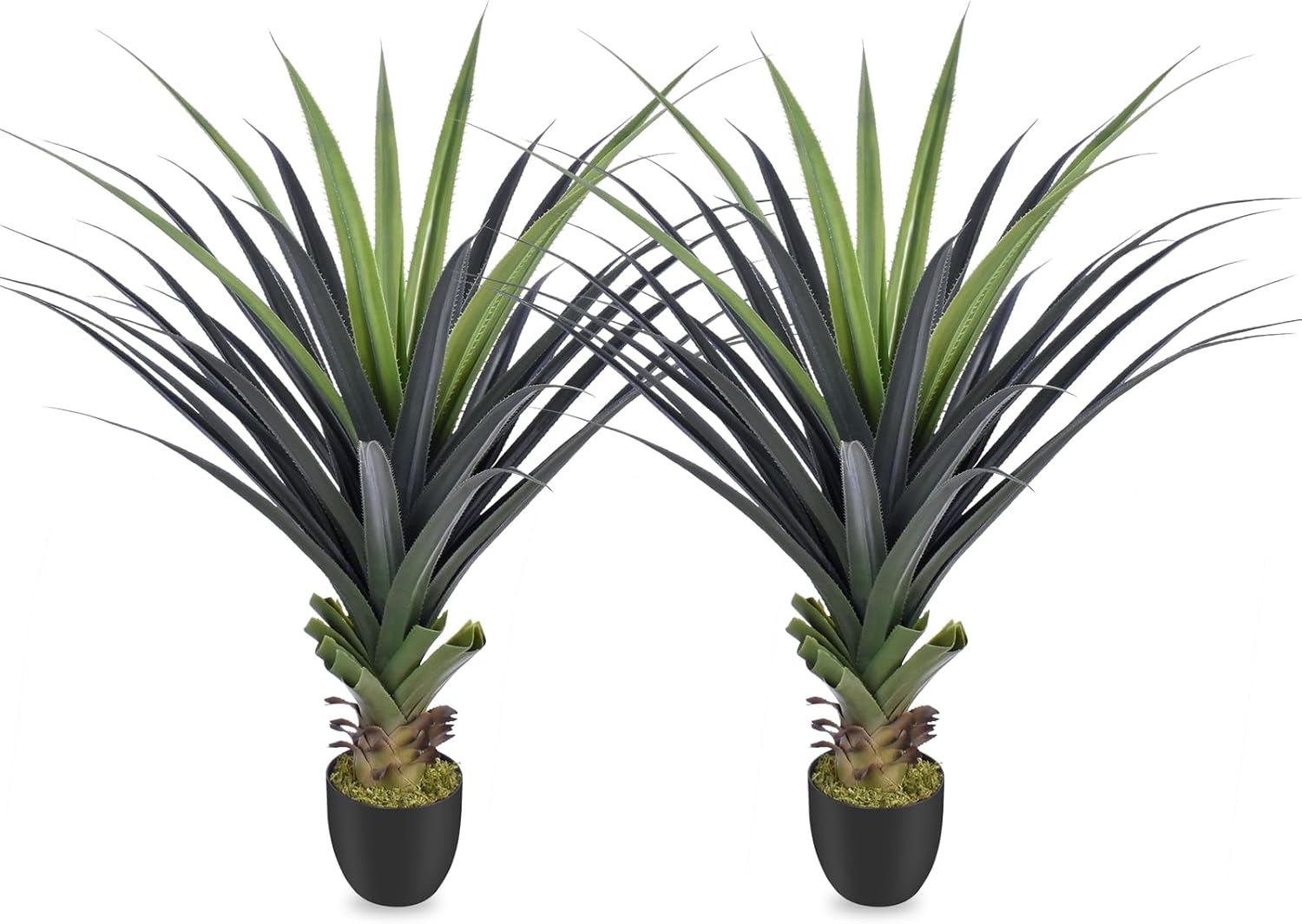 4ft Artificial Spiked Agave Plant, 48inch Faux Agave Plants Indoor Outdoor UV Re...