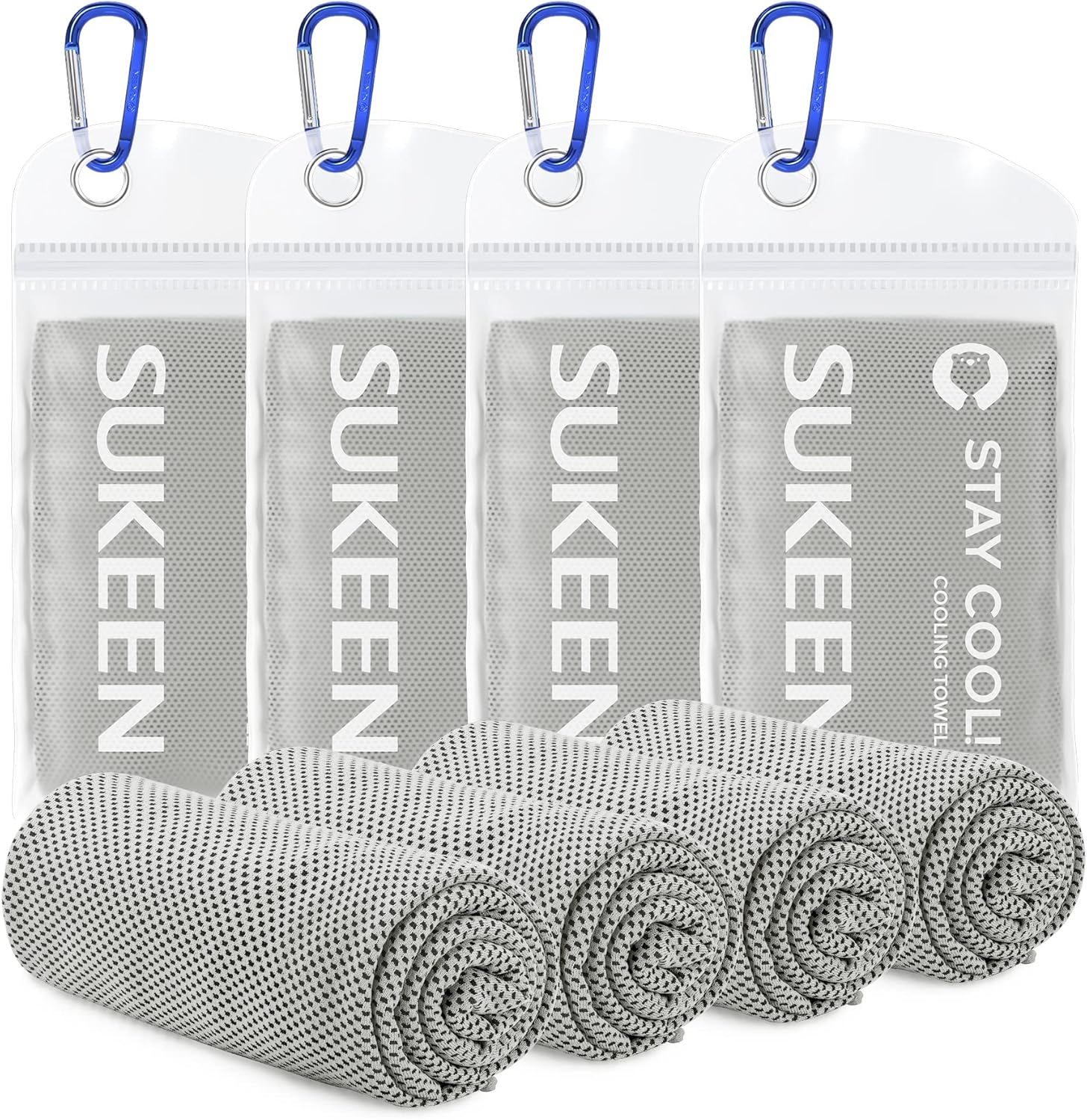 Sukeen [4 Pack] Cooling Towel (40"x12"),Ice Towel,Soft Breathable Chilly Towel,M...