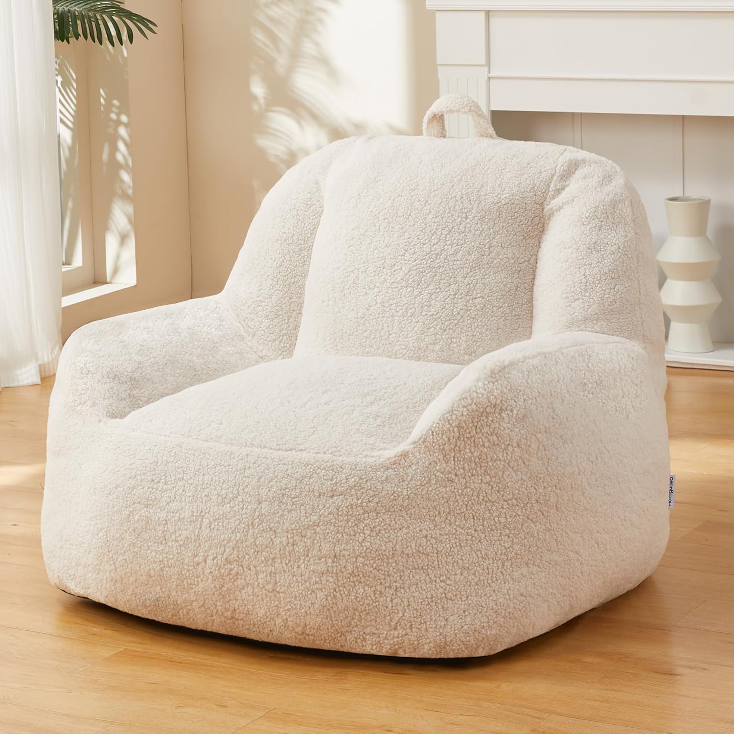 Homguava Bean Bag Chair Sherpa Bean Bag Lazy Sofa Beanbag Chairs for Adults with...