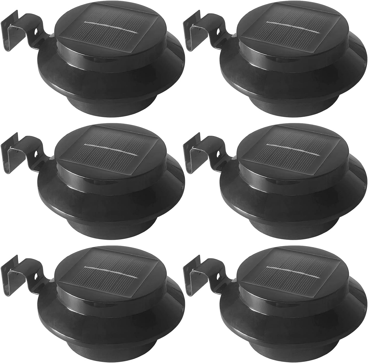 ZABY Gutter Solar Lights - 6 Pack Dusk to Dawn LED Fence Lights Clip Lighting -...