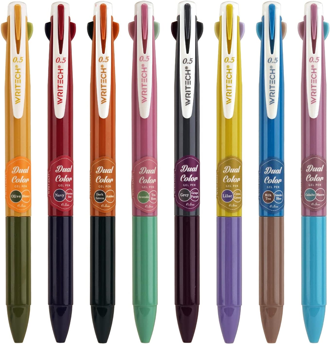 WRITECH Retractable Gel Ink Pens: Multi Colored 2...