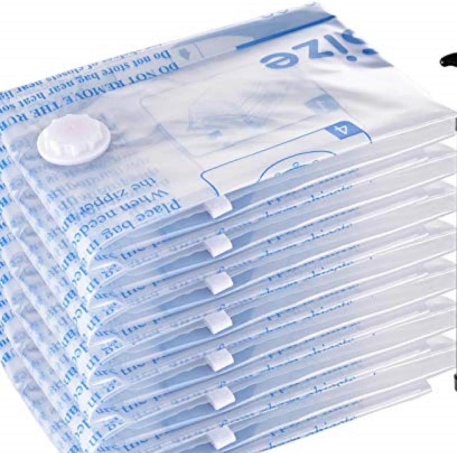 Vacuum Storage Bags 8 Large, Space Saver Sealer Bags, Airtight Compression Bags...
