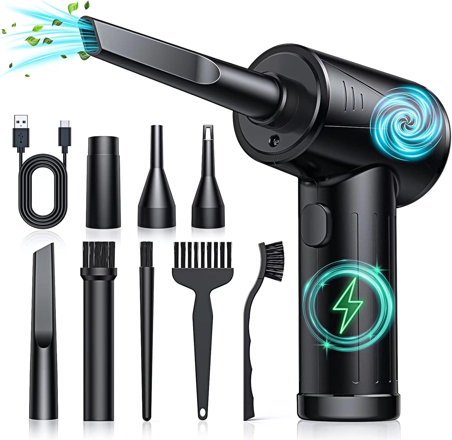 Compressed-air-duster-Keyboard-cleaner-160000 RPM Electric air dusters-Replace a...