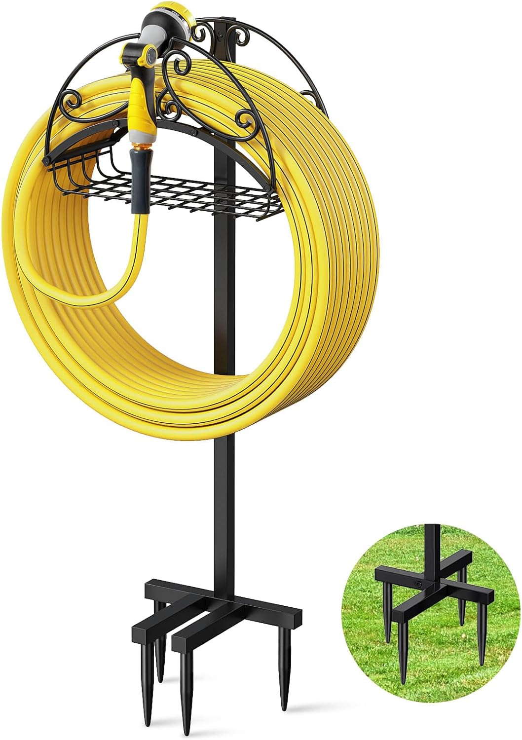 Garden Hose Holder Freestanding, Water Hose Holder...