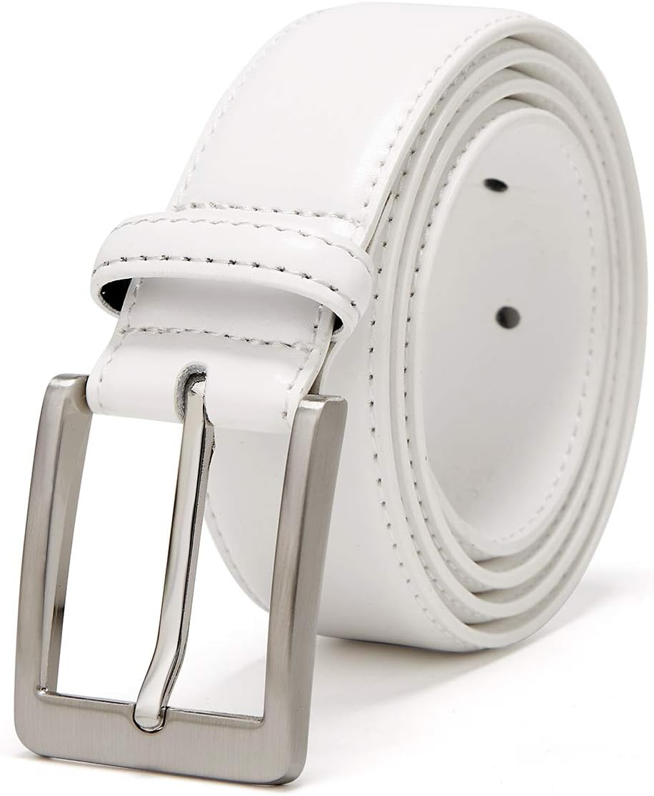 XOUXOU Men's Casual Leather Jeans Belts Classic Work Business Dress Belt with Pr...
