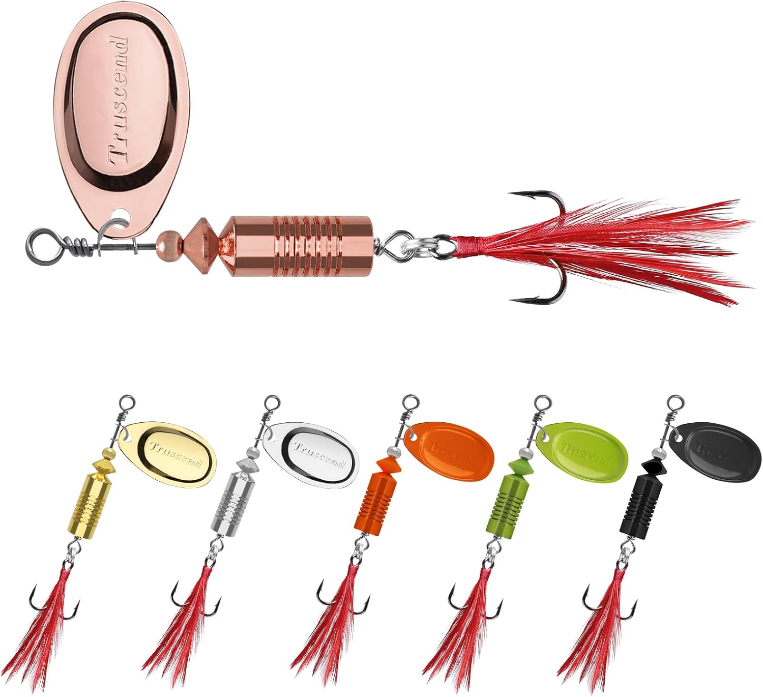 TRUSCEND Two-Way Spinning Spoons System Fishing Spinners for Jigging, Well-Made...